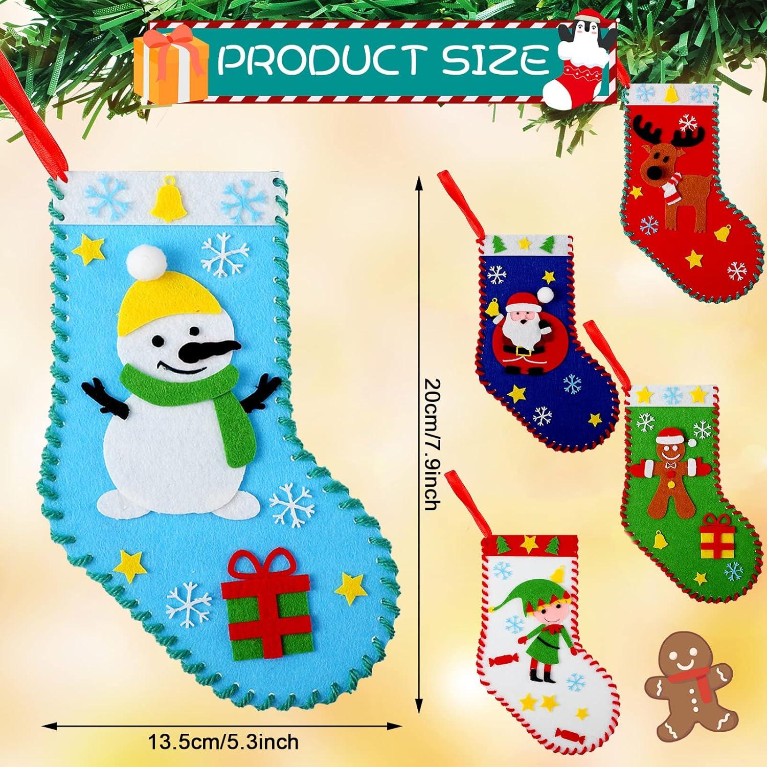 Kit de Costura de Calcetines de Navidad Breling - 10 Piezas DIY