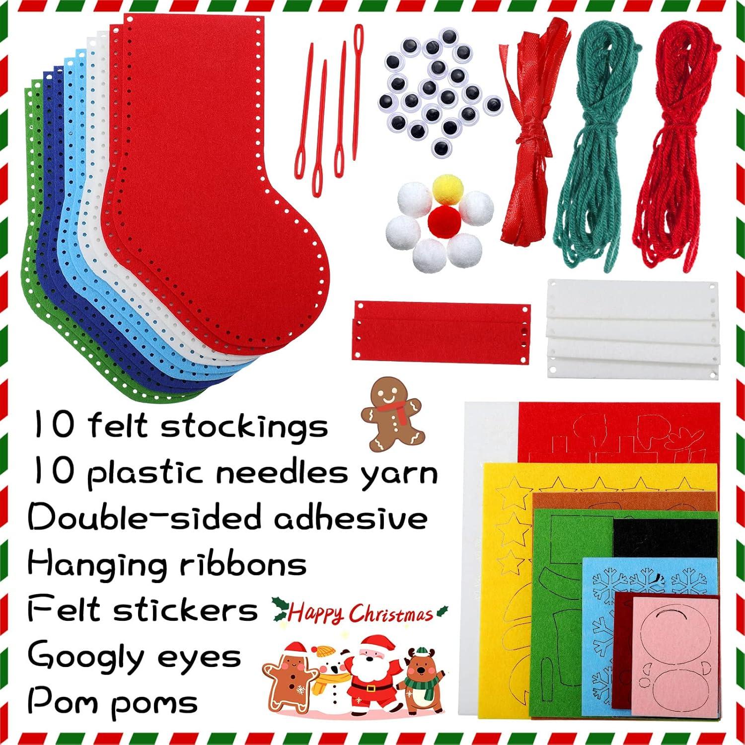 Kit de Costura de Calcetines de Navidad Breling - 10 Piezas DIY