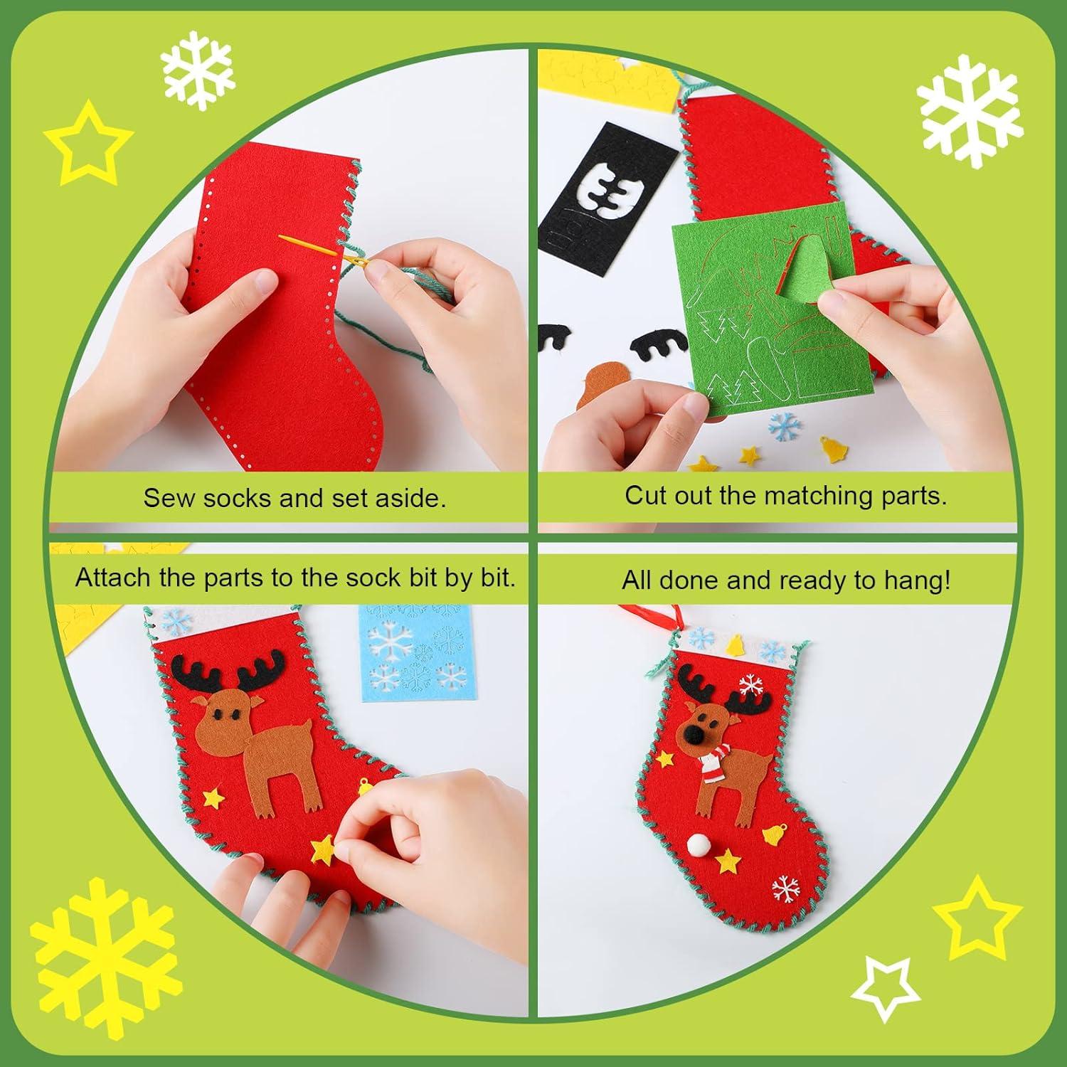 Kit de Costura de Calcetines de Navidad Breling - 10 Piezas DIY