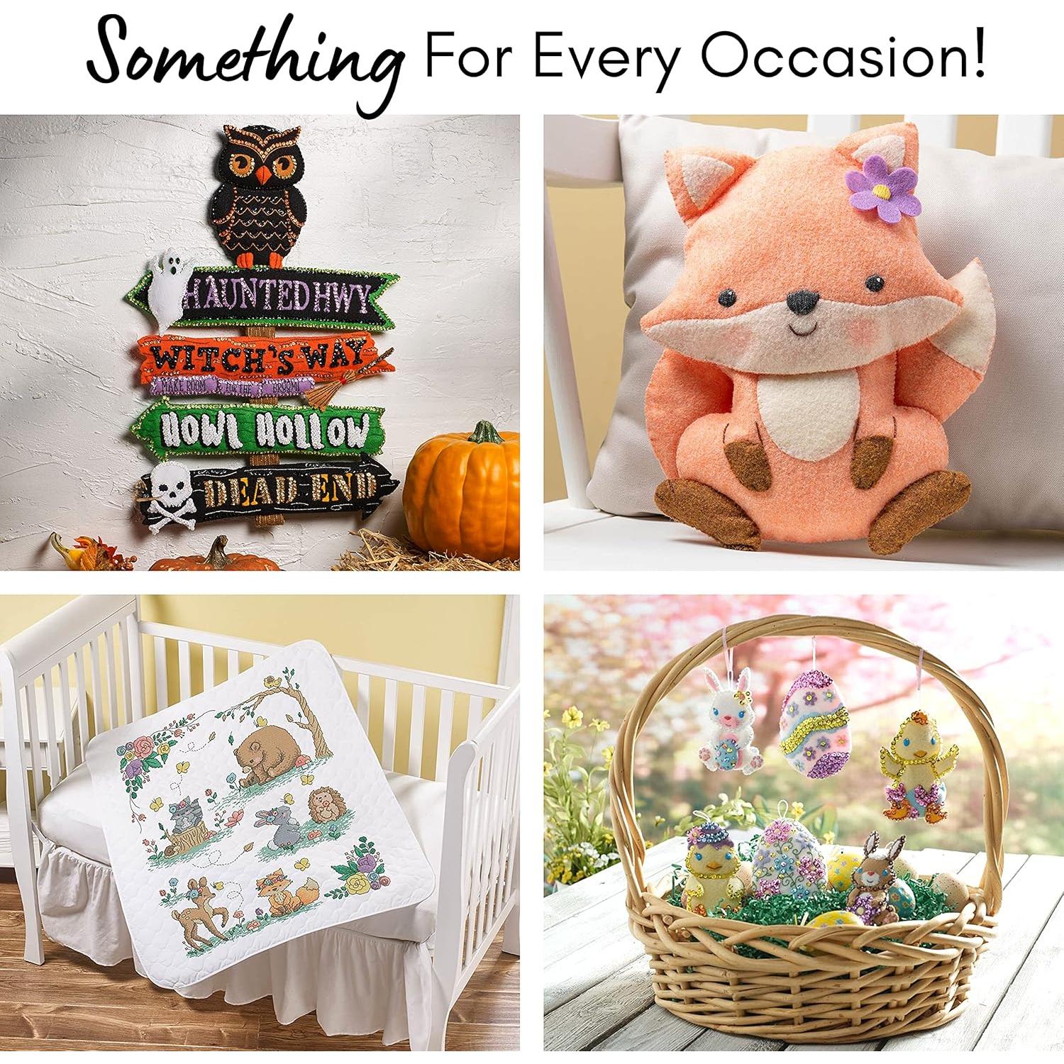 Kit de Aplique de Fieltro Bucilla 89278E Corona Otoño 41.91 cm