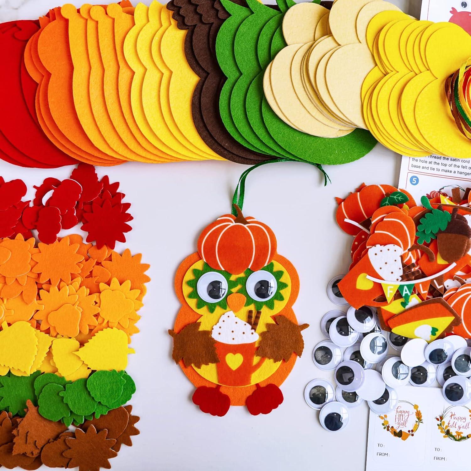 Kits de Manualidades de Otoño Winlyn - 24 Piezas de Búho y Calabaza