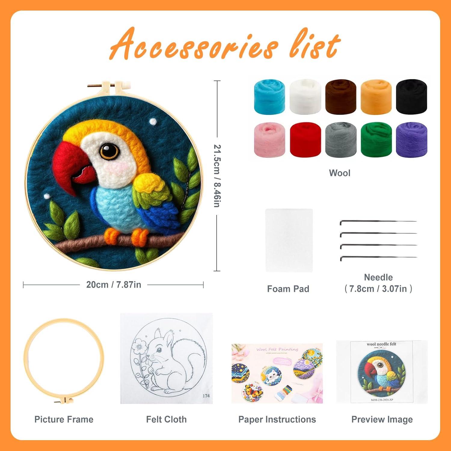 Kit de Fieltro de Aguja Hlison para Principiantes - 20.32cm