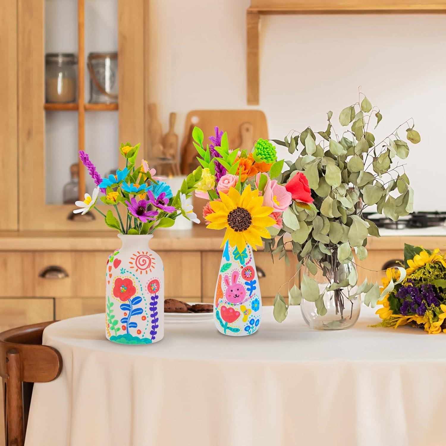 Kit de Manualidades FTBox Ramo de Flores de Fieltro 6-12 Años