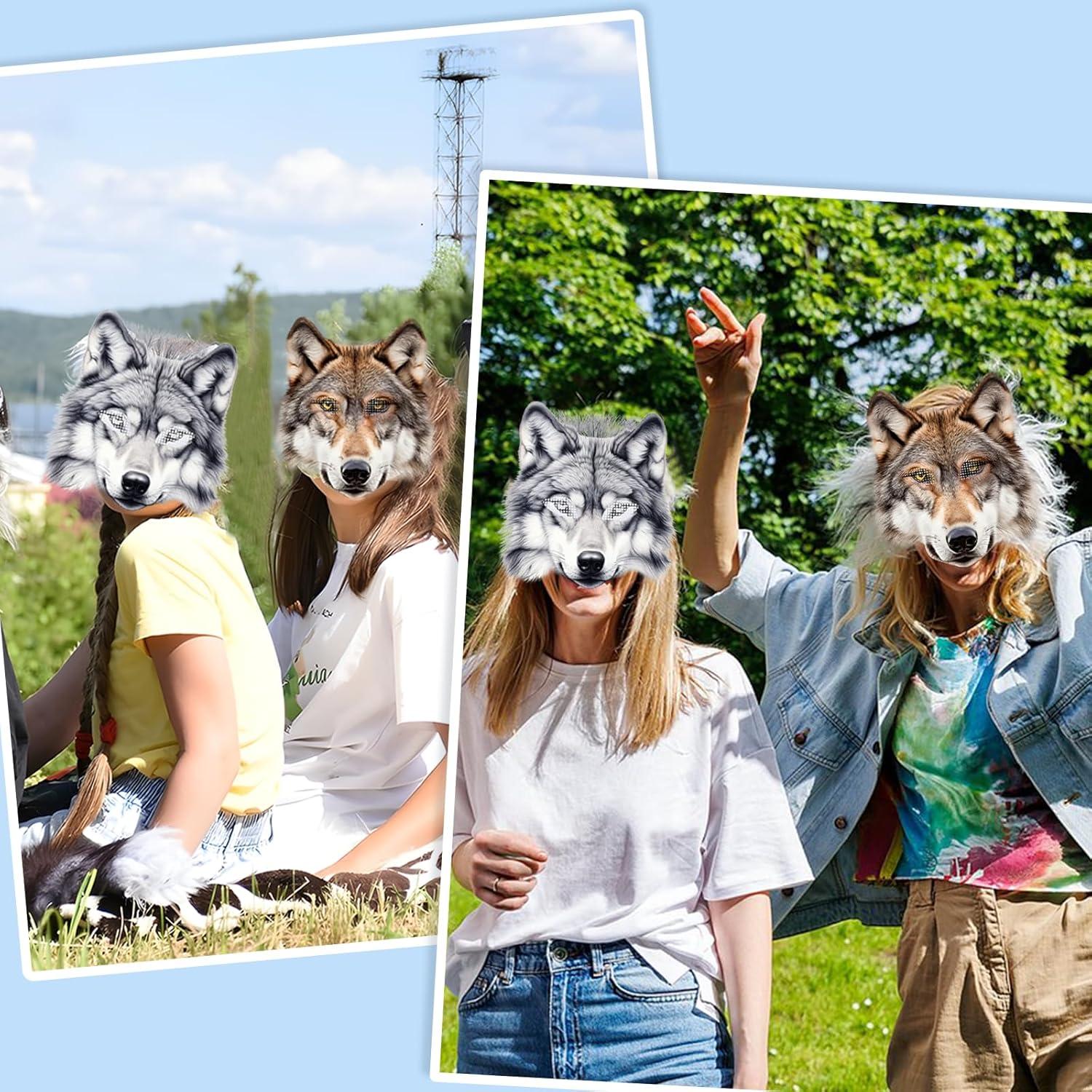 Kit de Máscara de Lobo DIY 14 Piezas Soleim - Piel Sintética