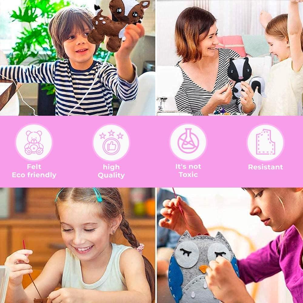 Kit de Costura DeFieltro para Niños Animales del Bosque