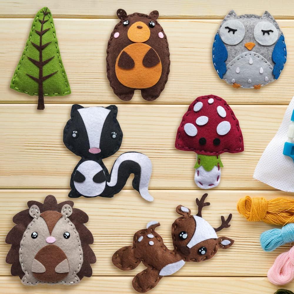 Kit de Costura DeFieltro para Niños Animales del Bosque