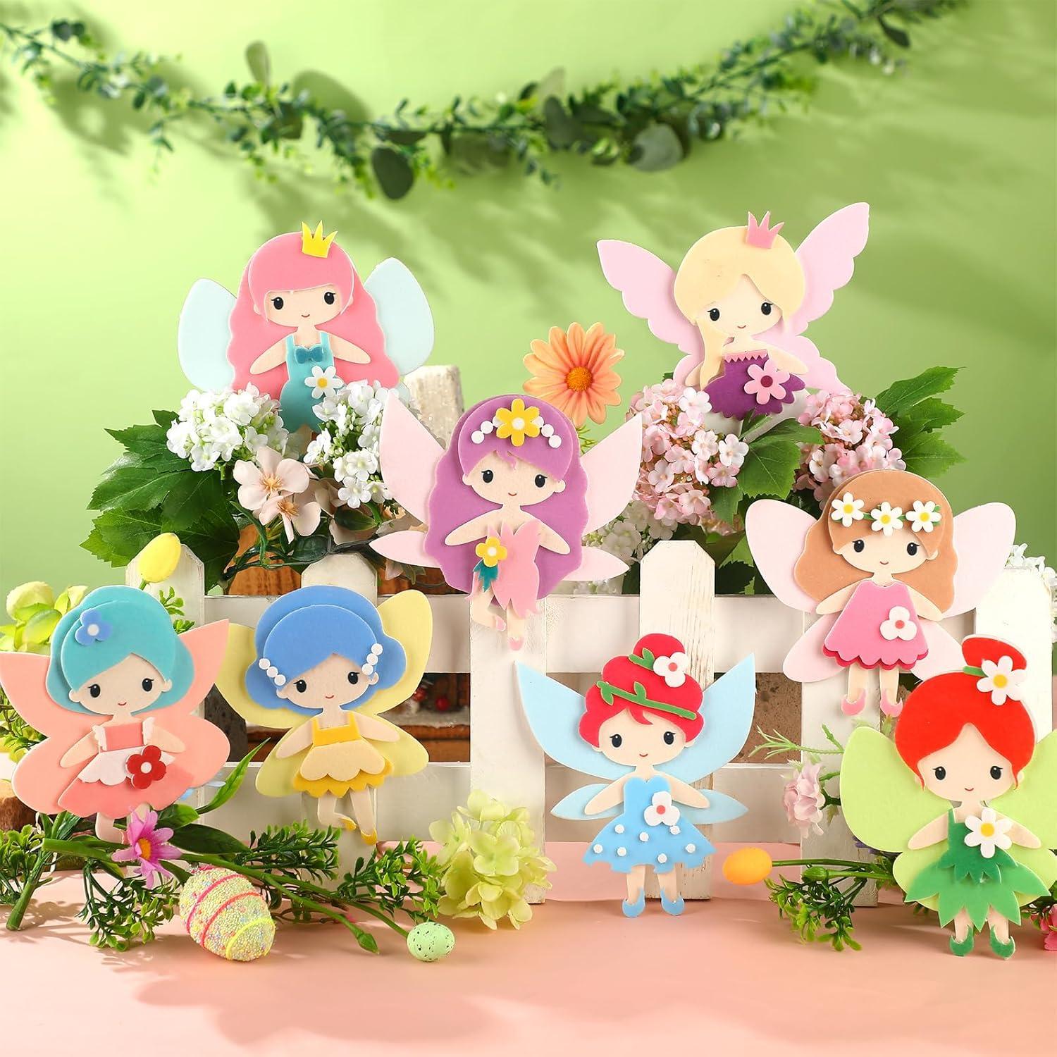 Kit de Manualidades de Hadas Geetery 24 Piezas Fieltro 3D