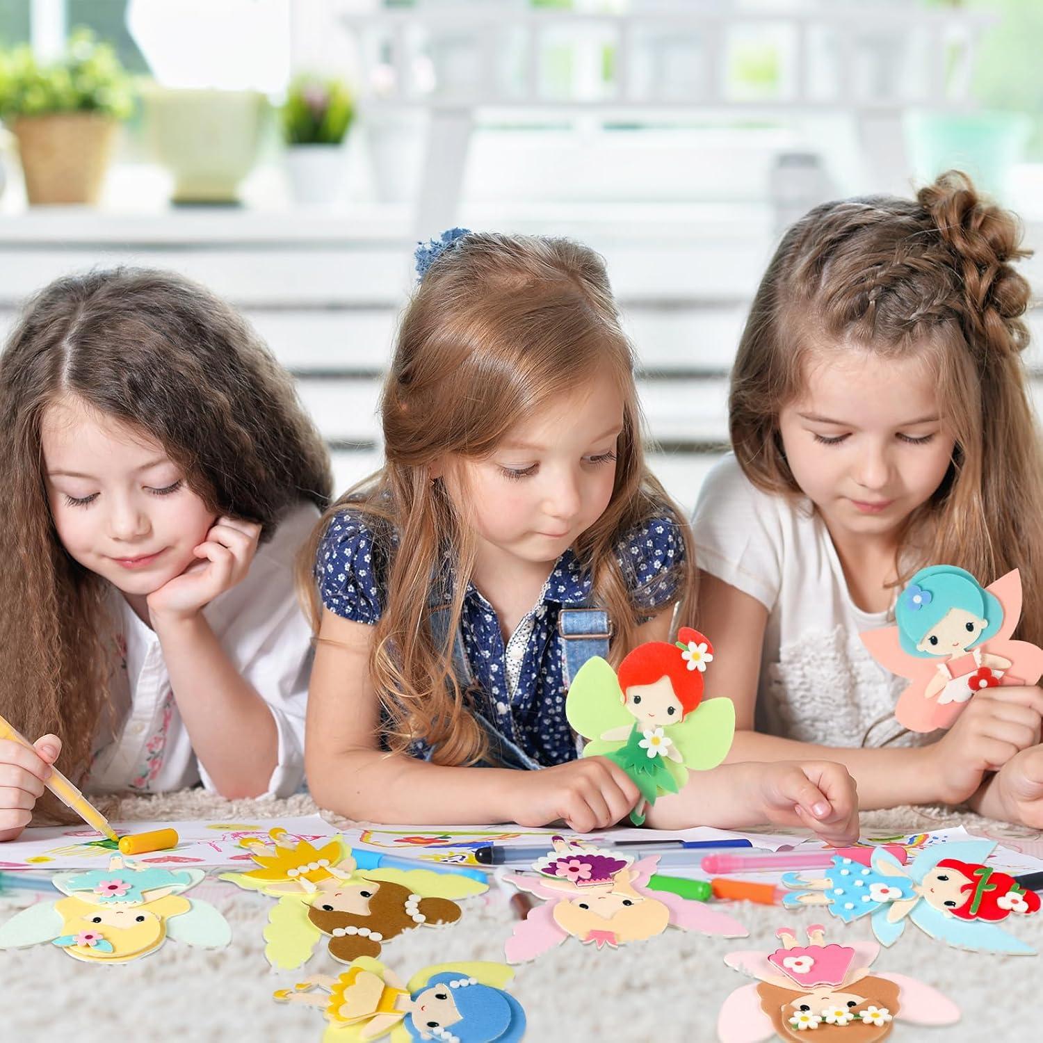 Kit de Manualidades de Hadas Geetery 24 Piezas Fieltro 3D