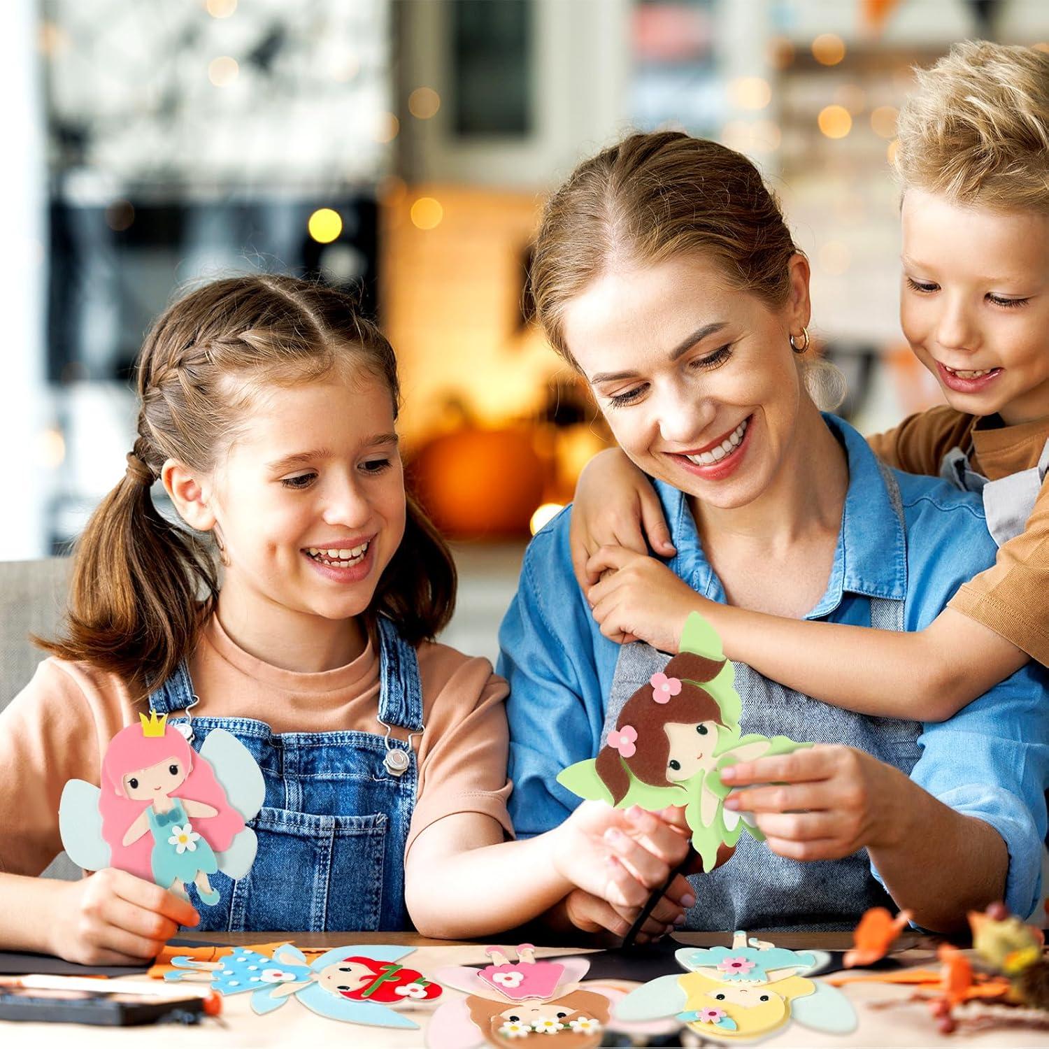 Kit de Manualidades de Hadas Geetery 24 Piezas Fieltro 3D