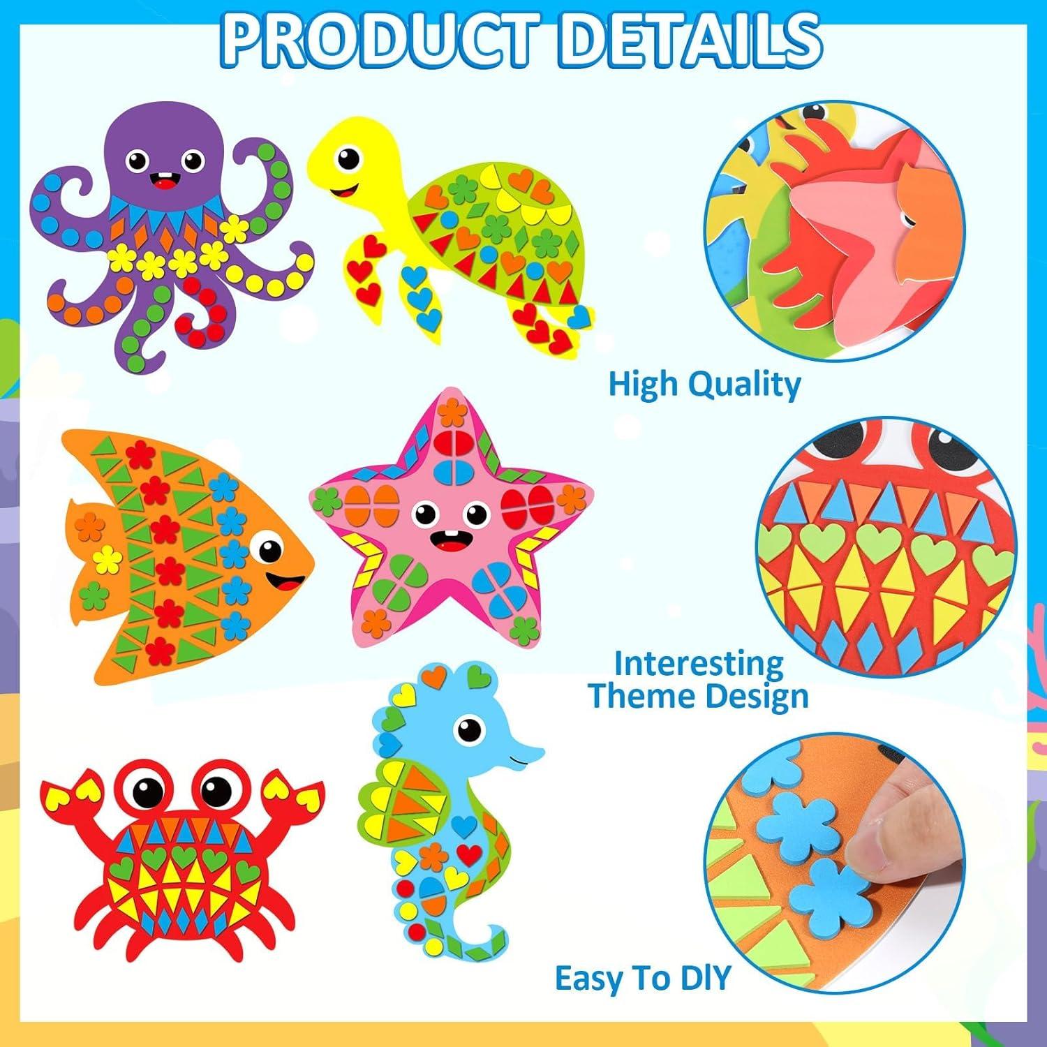Kit de Stickers de Espuma 3D Lonfliness Animales Marinos