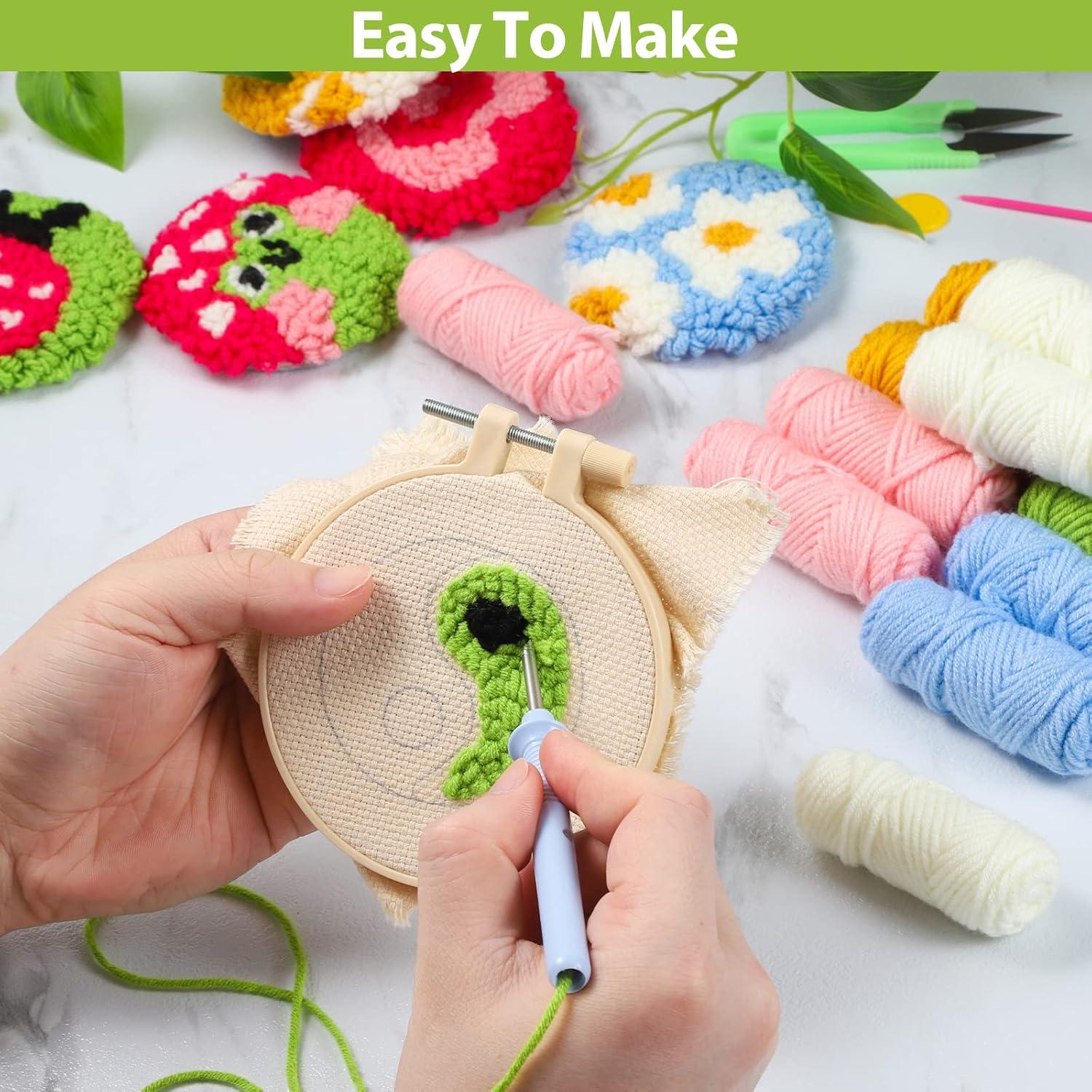 Kit de Posavasos Punch Needle Longan Craft 22 Piezas DIY