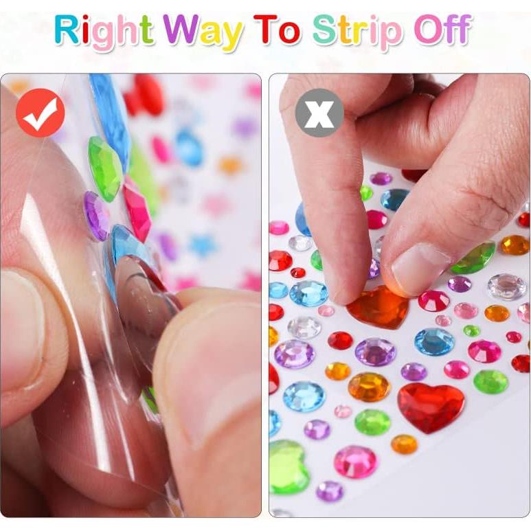 2774 Stickers de Gemas Brillantes MYDBUYSOME para Manualidades