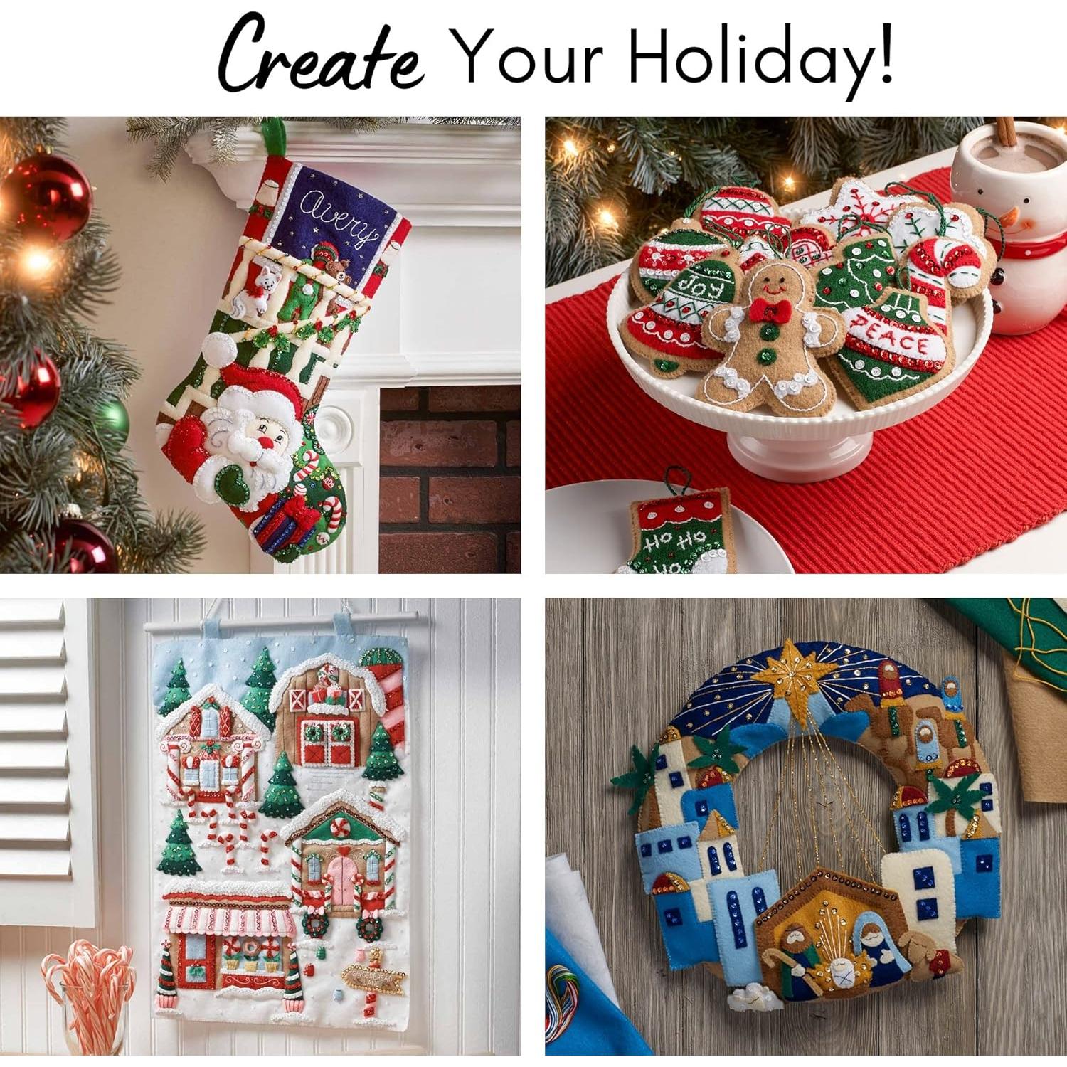 Kit de Adorno de Fieltro Bucilla Dulce Cascanueces 6 Piezas