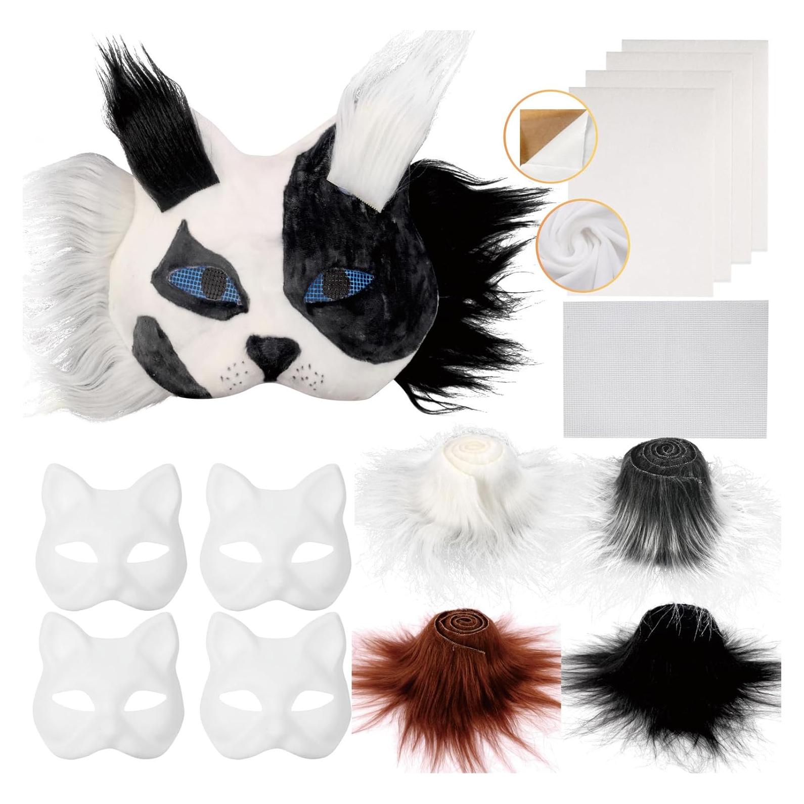 Kit de Máscaras Therian para Gato - 4 Piezas DIY Halloween