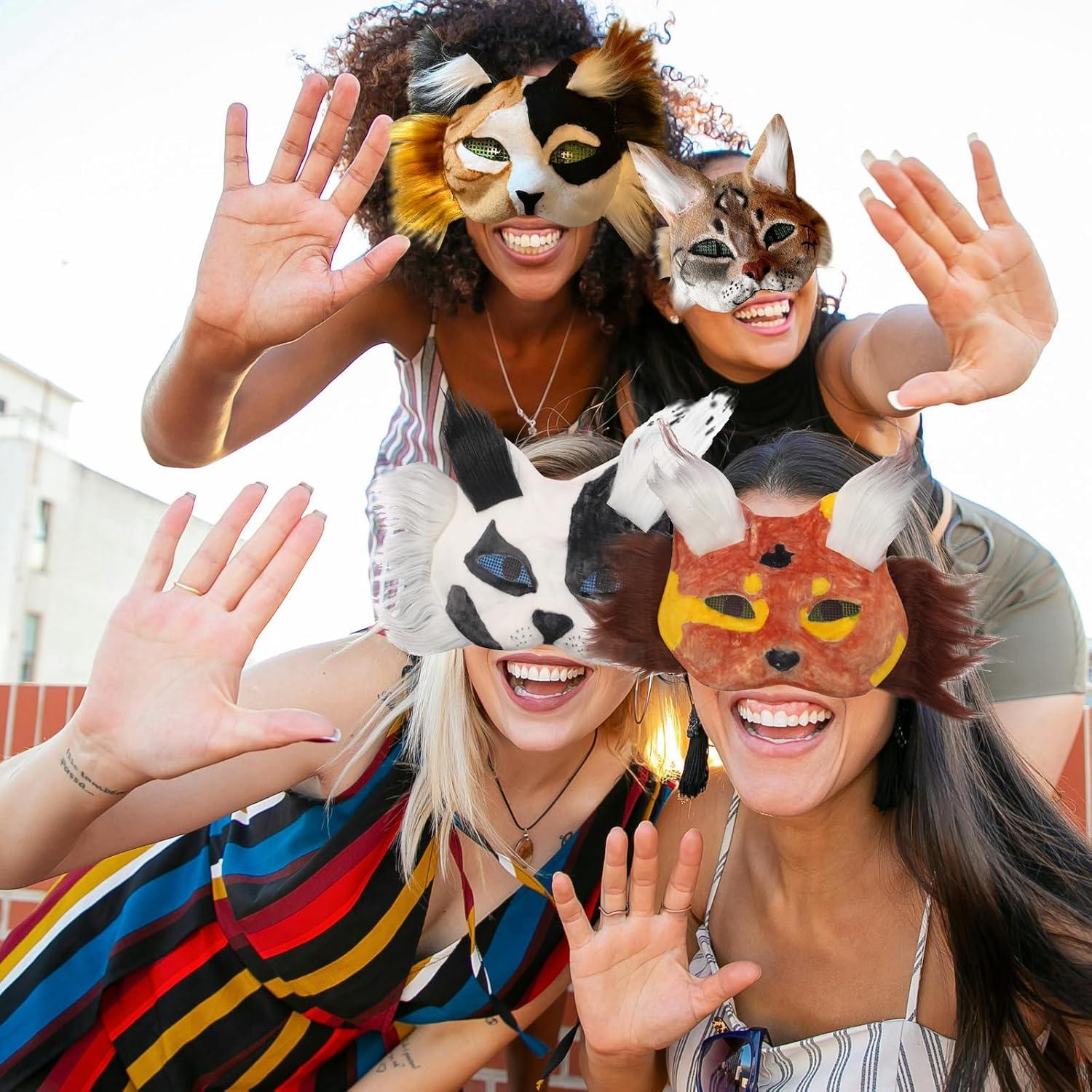 Kit de Máscaras Therian para Gato - 4 Piezas DIY Halloween