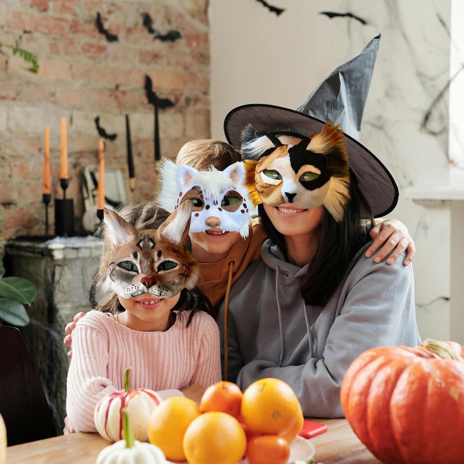 Kit de Máscaras Therian para Gato - 4 Piezas DIY Halloween