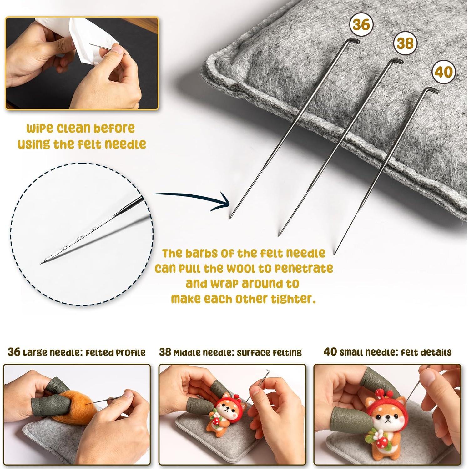 Kit de Aguja de Fieltro KIDS KING - 6 Muñecos Shiba Inu DIY