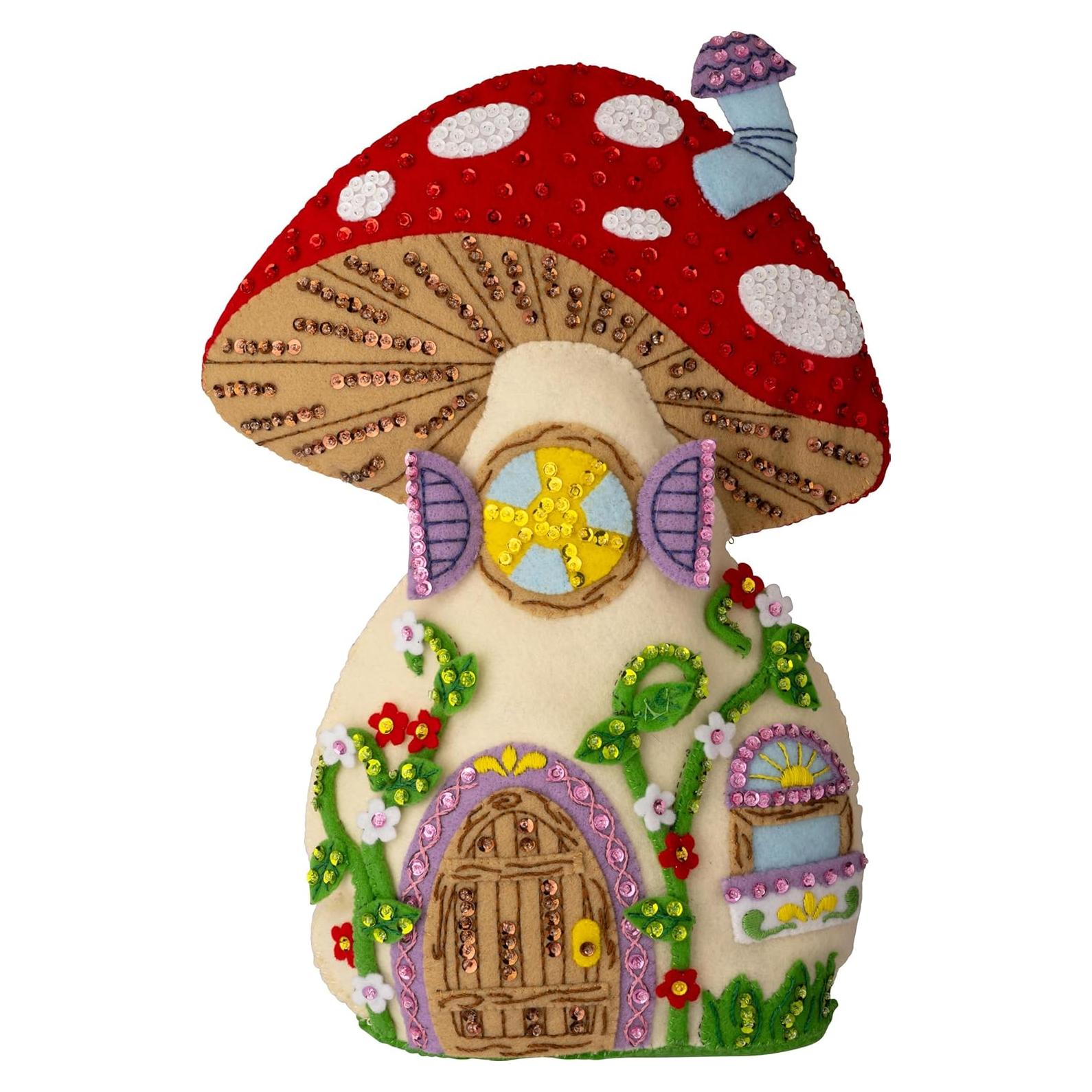 Kit de Parada de Puerta de Fieltro Bucilla Mansión de Hongos