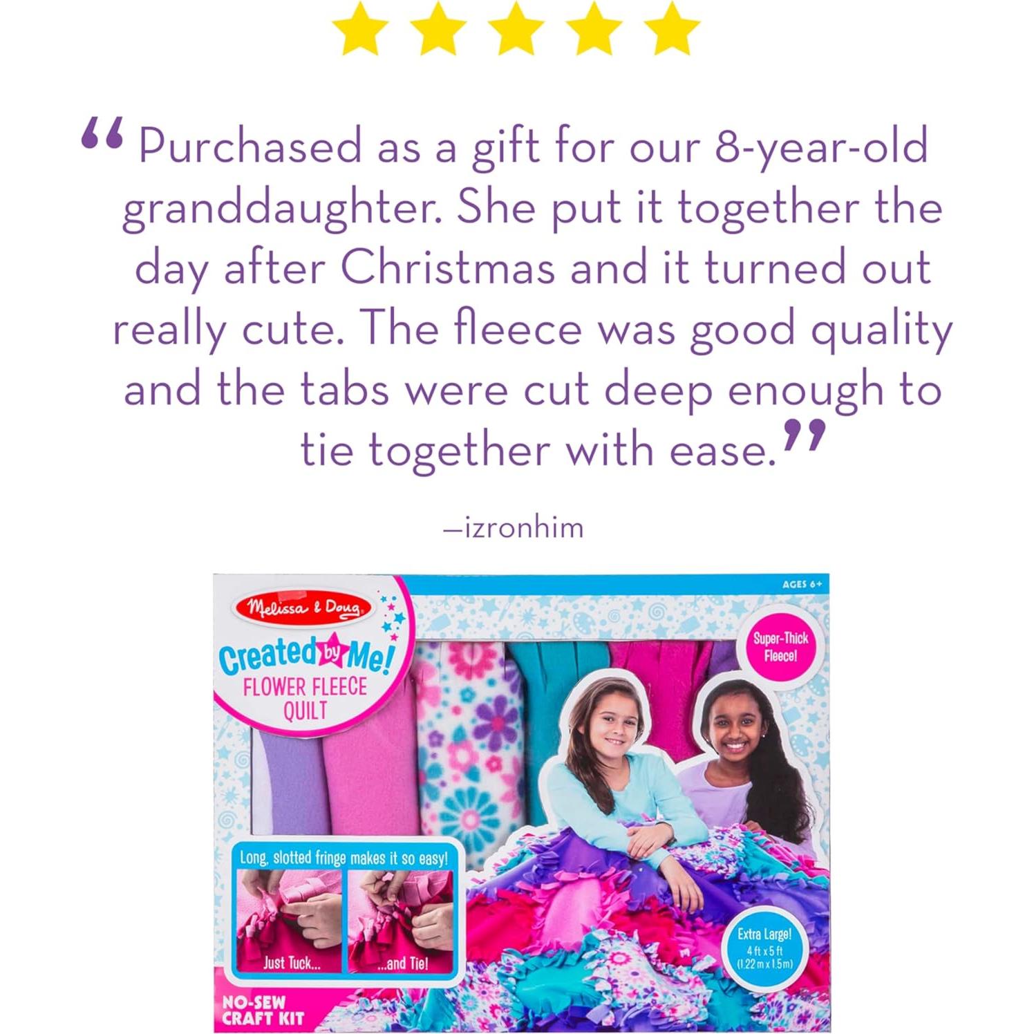 Kit de Manualidades de Colcha de Forro Floral Melissa & Doug