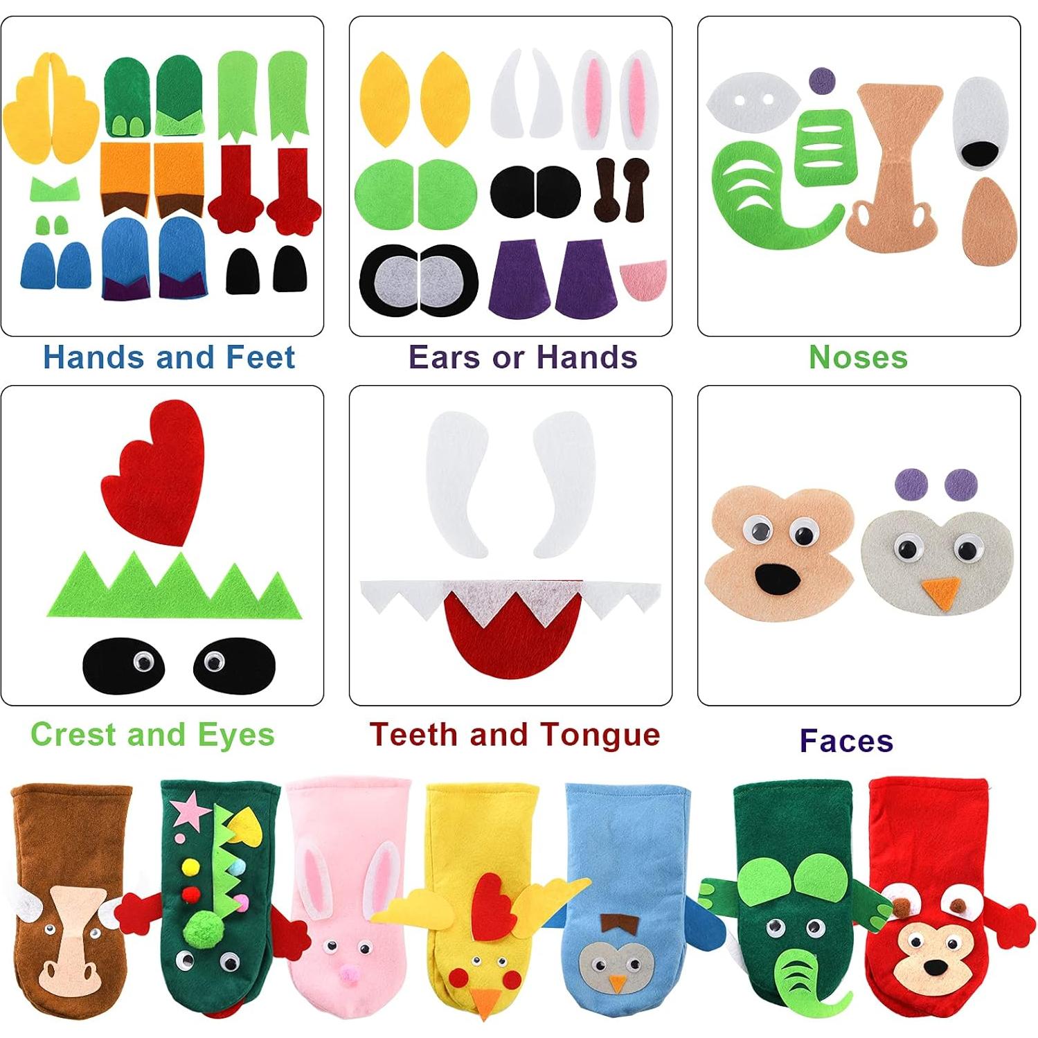 Kit de Títeres de Mano TOPZEA 12 Piezas DIY para Niños