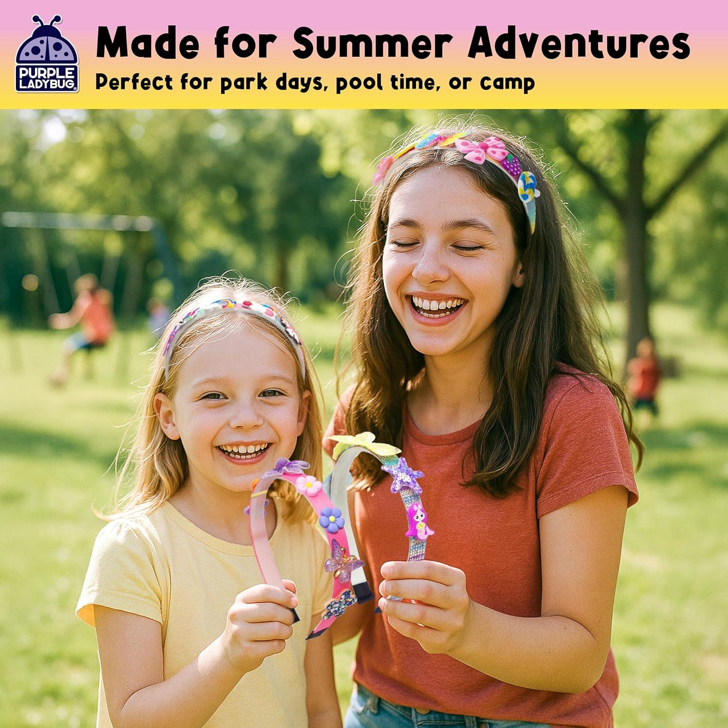 Kit de Manualidades para Hacer Diademas PURPLE LADYBUG - 39 Piezas