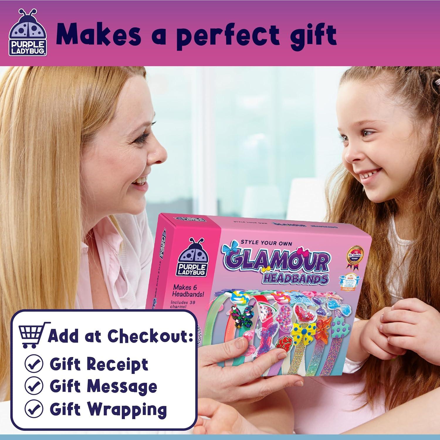 Kit de Manualidades para Hacer Diademas PURPLE LADYBUG - 39 Piezas