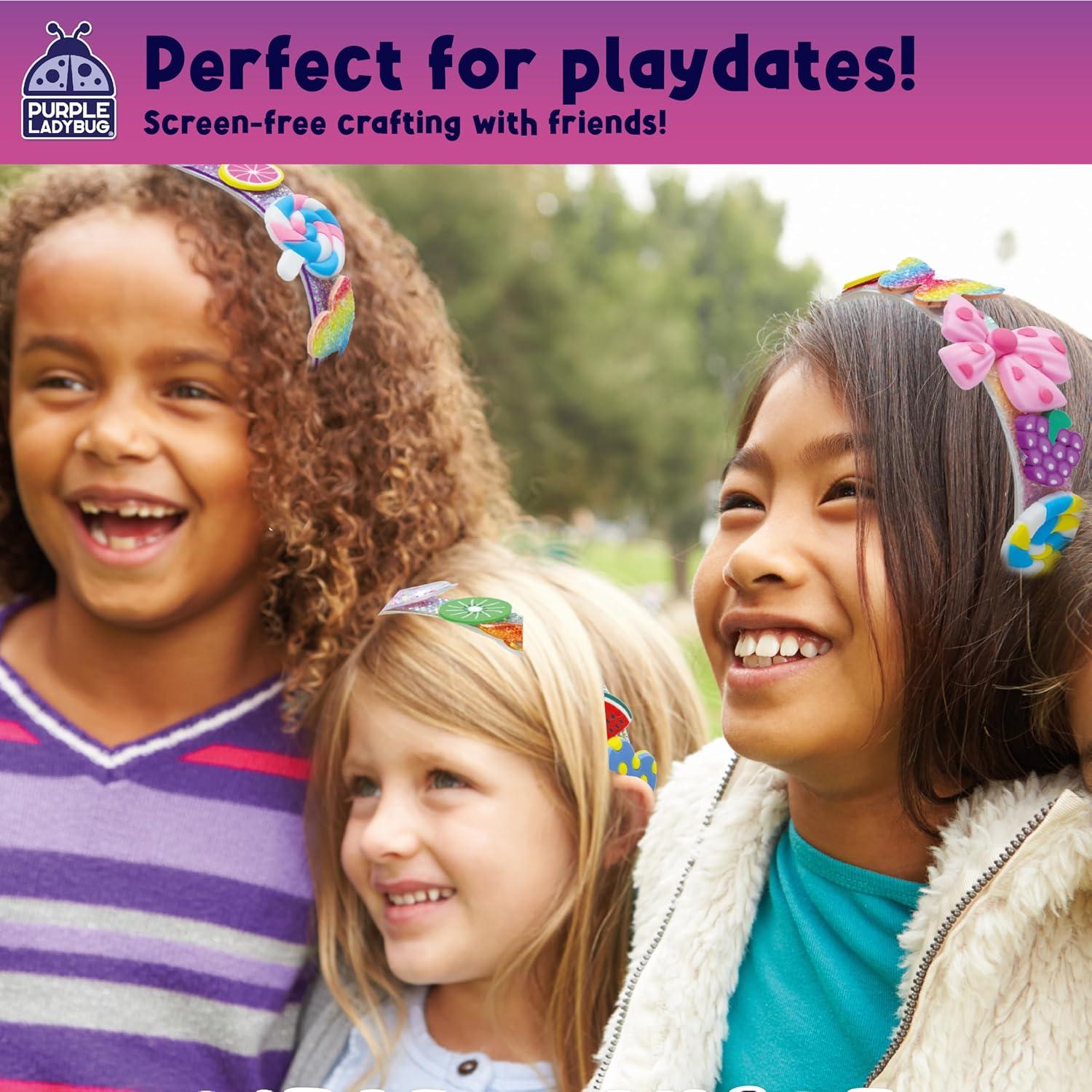 Kit de Manualidades para Hacer Diademas PURPLE LADYBUG - 39 Piezas