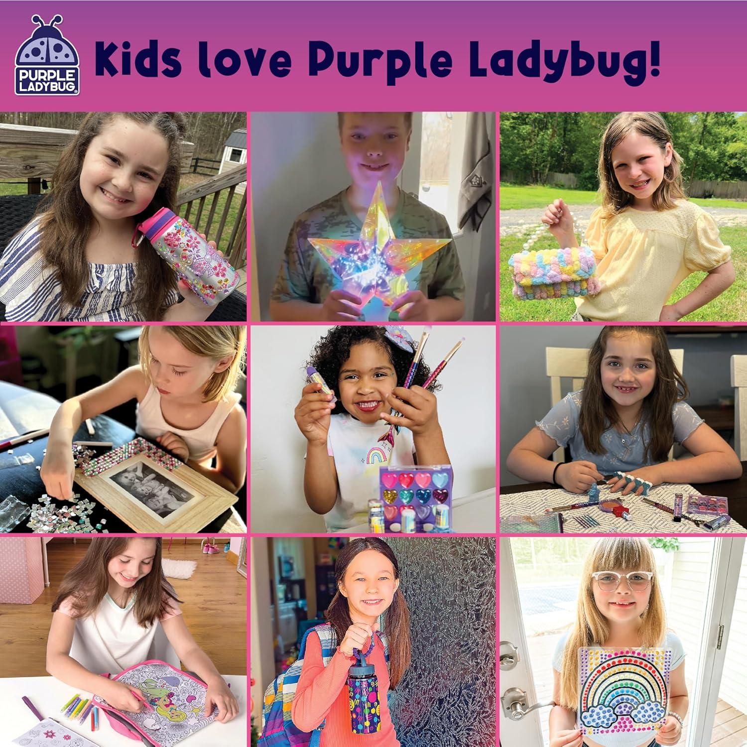 Kit de Manualidades para Hacer Diademas PURPLE LADYBUG - 39 Piezas