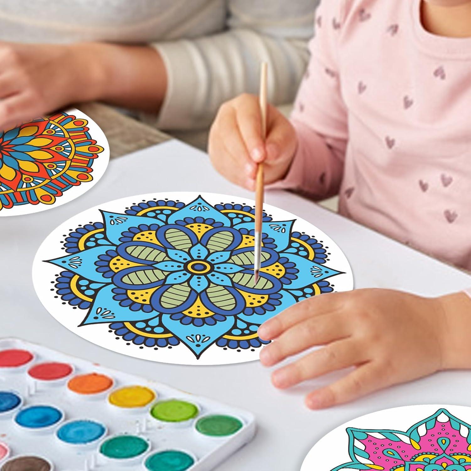 Tarjetas de Colorear Mandala Bosctanuc 48 Pcs 22.5 cm