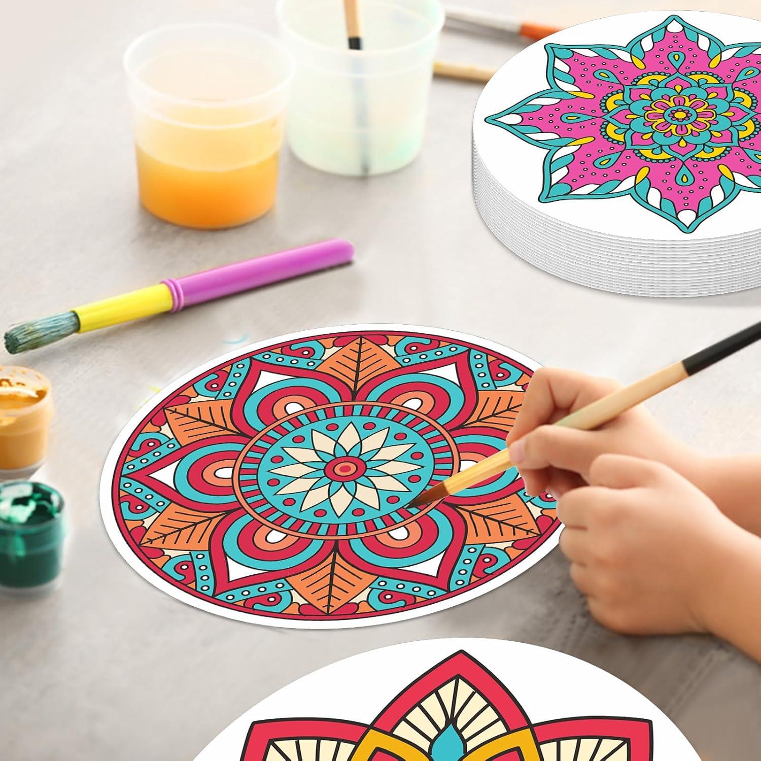 Tarjetas de Colorear Mandala Bosctanuc 48 Pcs 22.5 cm