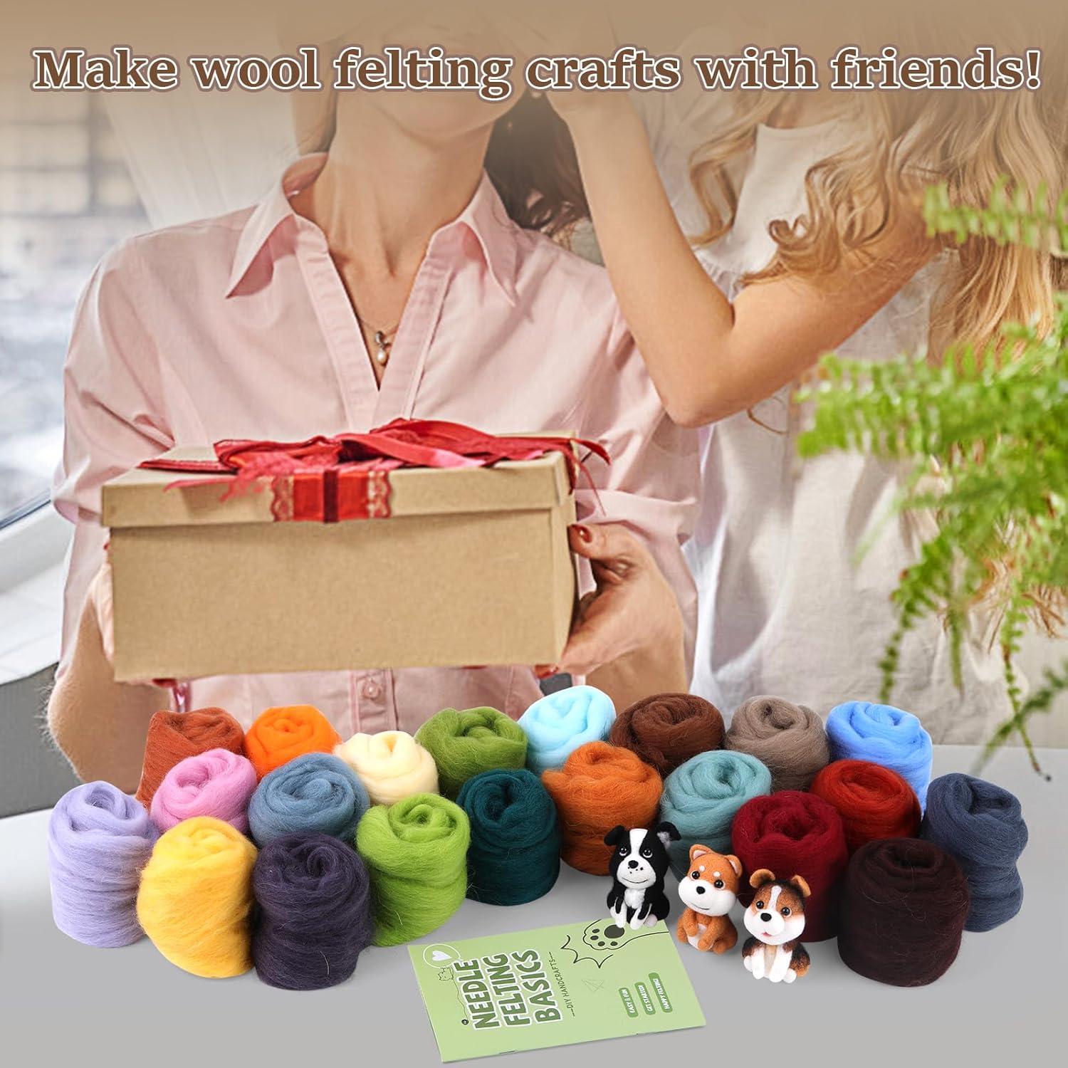 Kit de Fieltro con Aguja ZXIIXZ 30 Colores 300g Manualidades