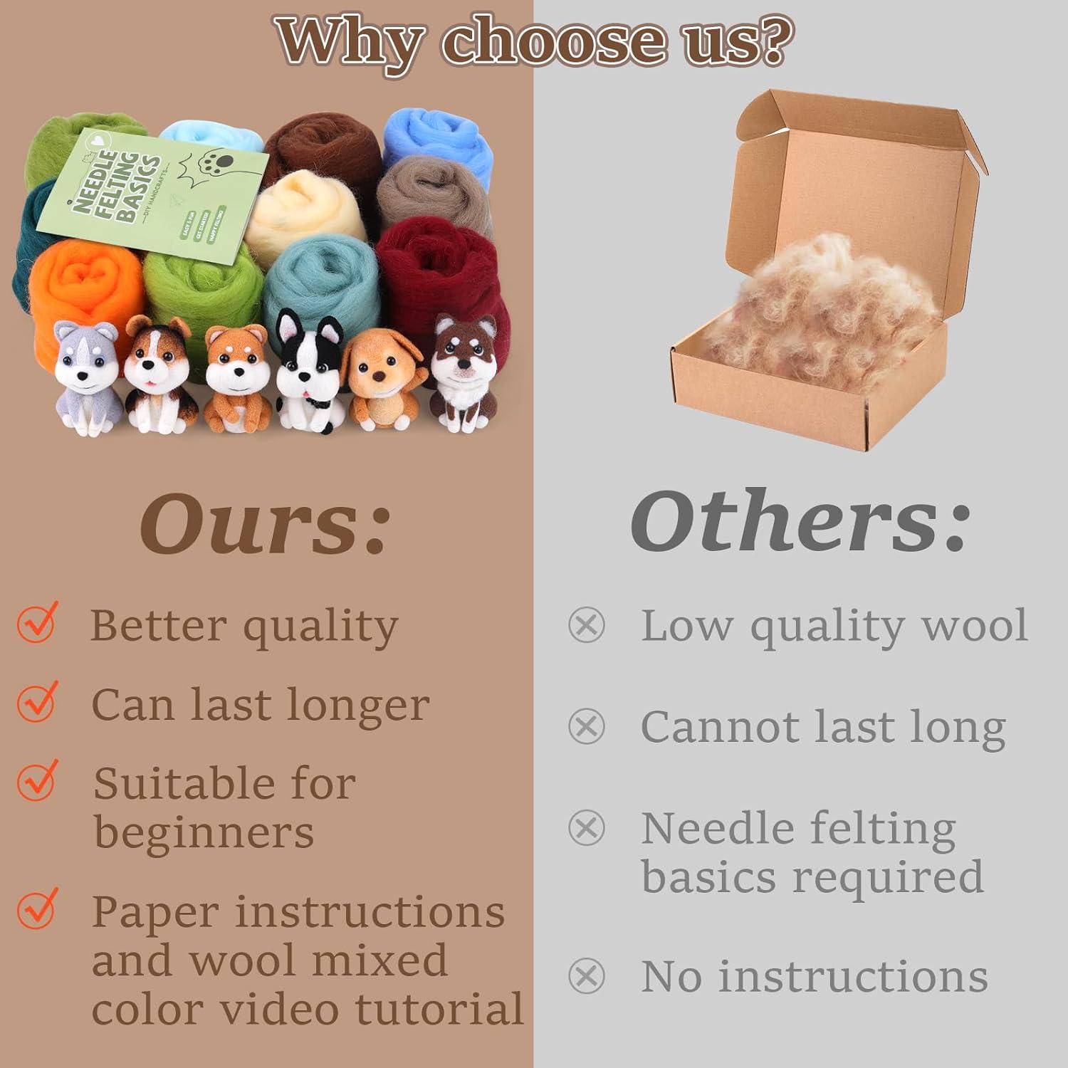 Kit de Fieltro con Aguja ZXIIXZ 30 Colores 300g Manualidades