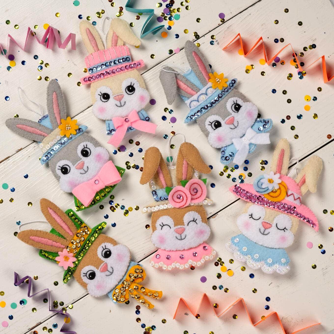 Kit de Adornos de Fieltro Bucilla Pascua 6 Piezas DIY