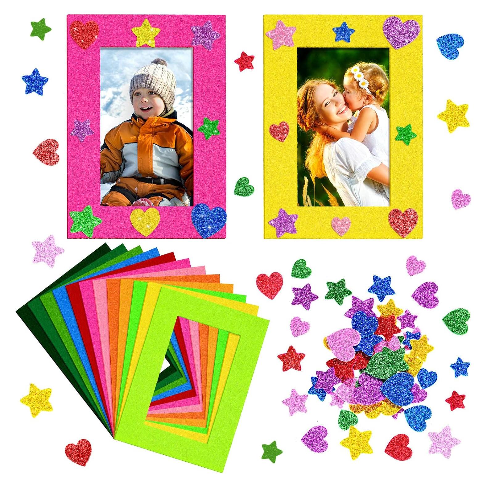 Jetec 24 Marcos de Fotos de Fieltro Coloridos 12x7.1 cm