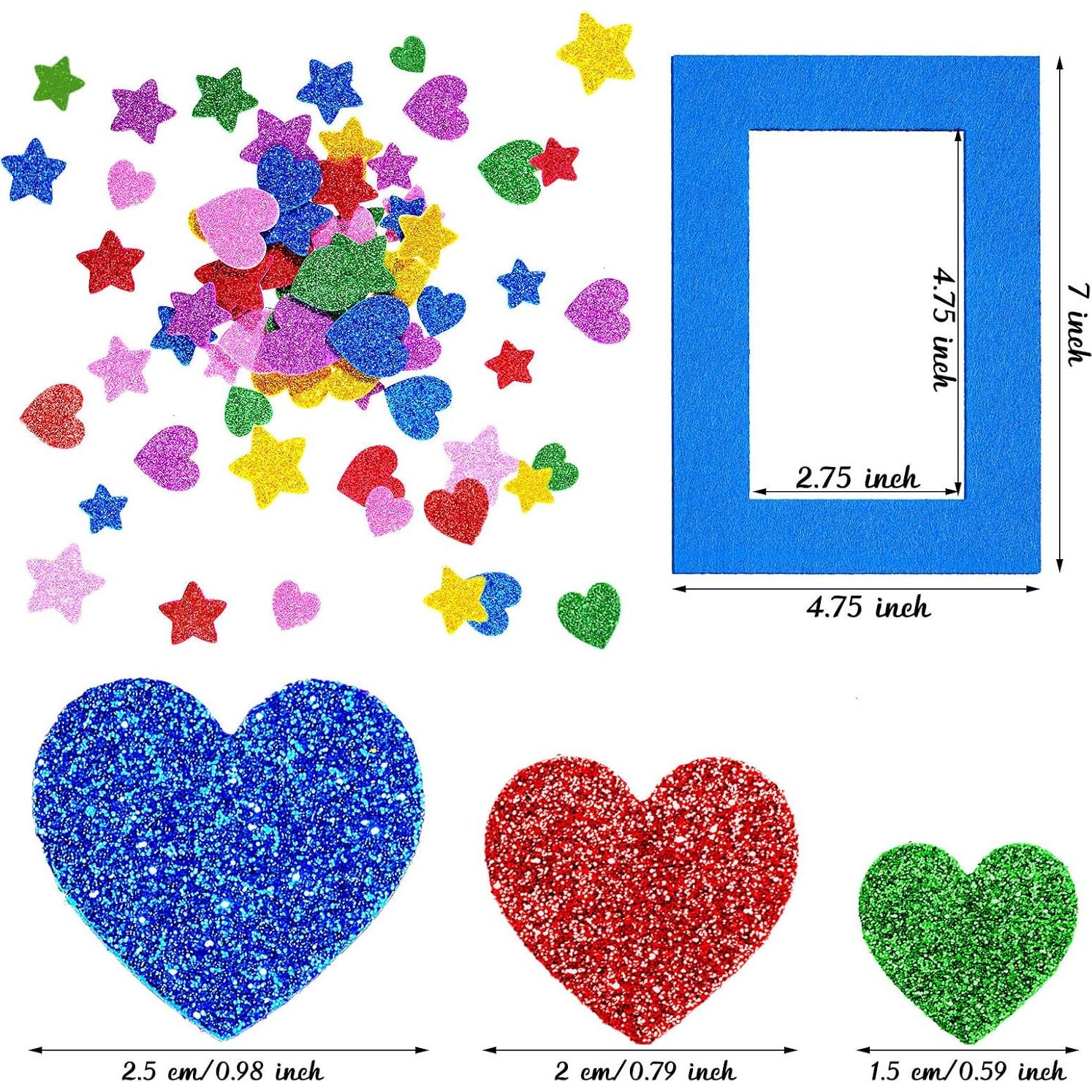 Jetec 24 Marcos de Fotos de Fieltro Coloridos 12x7.1 cm