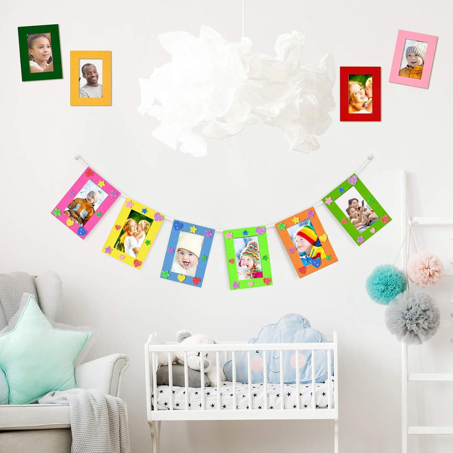 Jetec 24 Marcos de Fotos de Fieltro Coloridos 12x7.1 cm