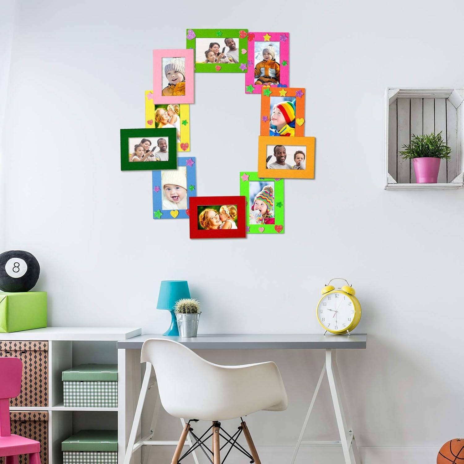 Jetec 24 Marcos de Fotos de Fieltro Coloridos 12x7.1 cm