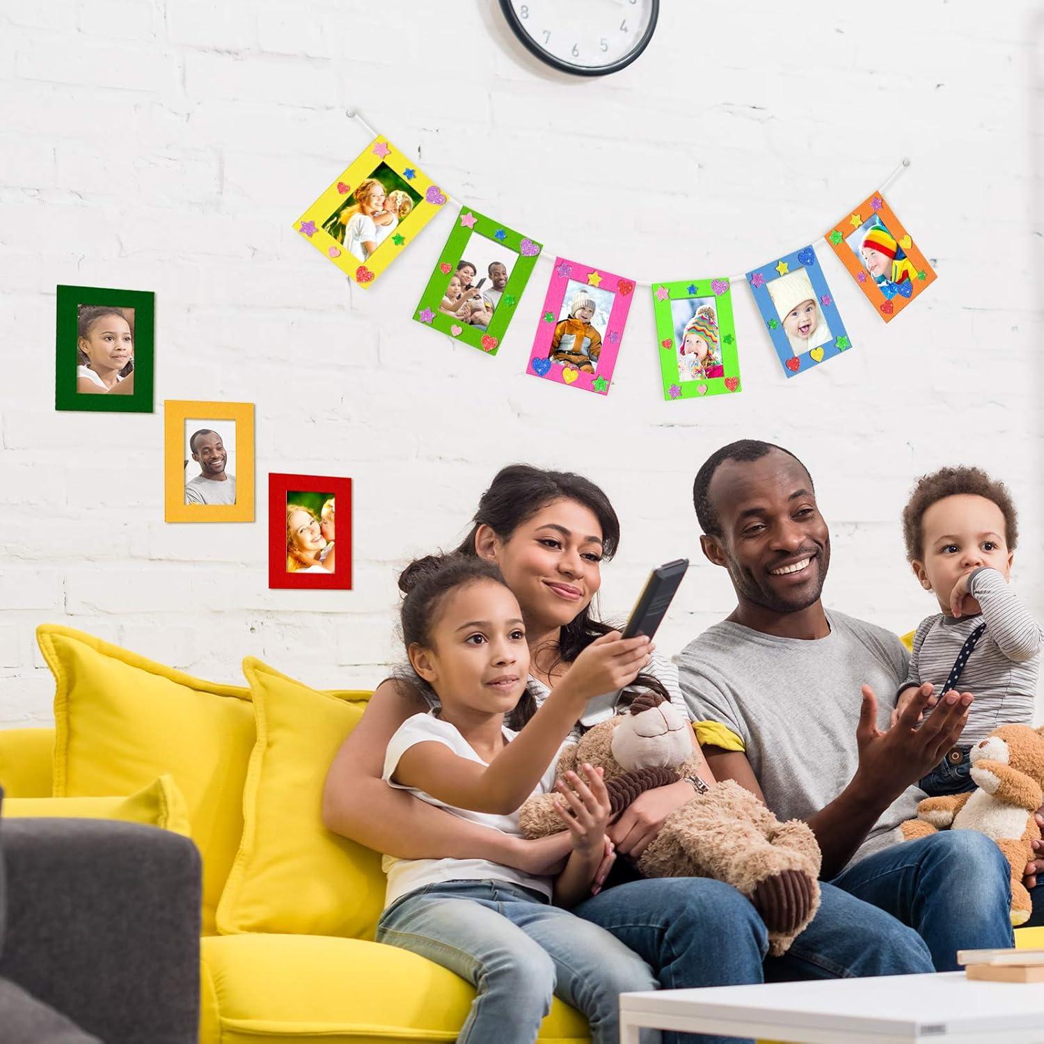 Jetec 24 Marcos de Fotos de Fieltro Coloridos 12x7.1 cm