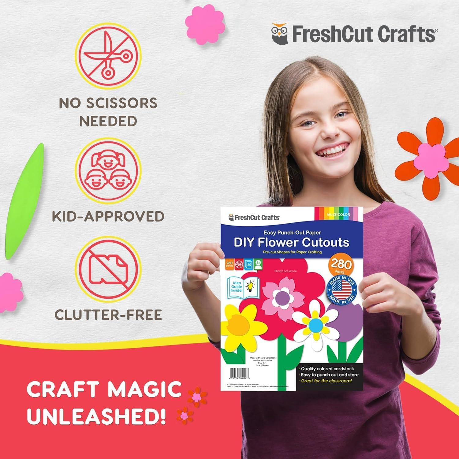 Kit de Recortes de Flores DIY FreshCut Crafts - 280 Piezas