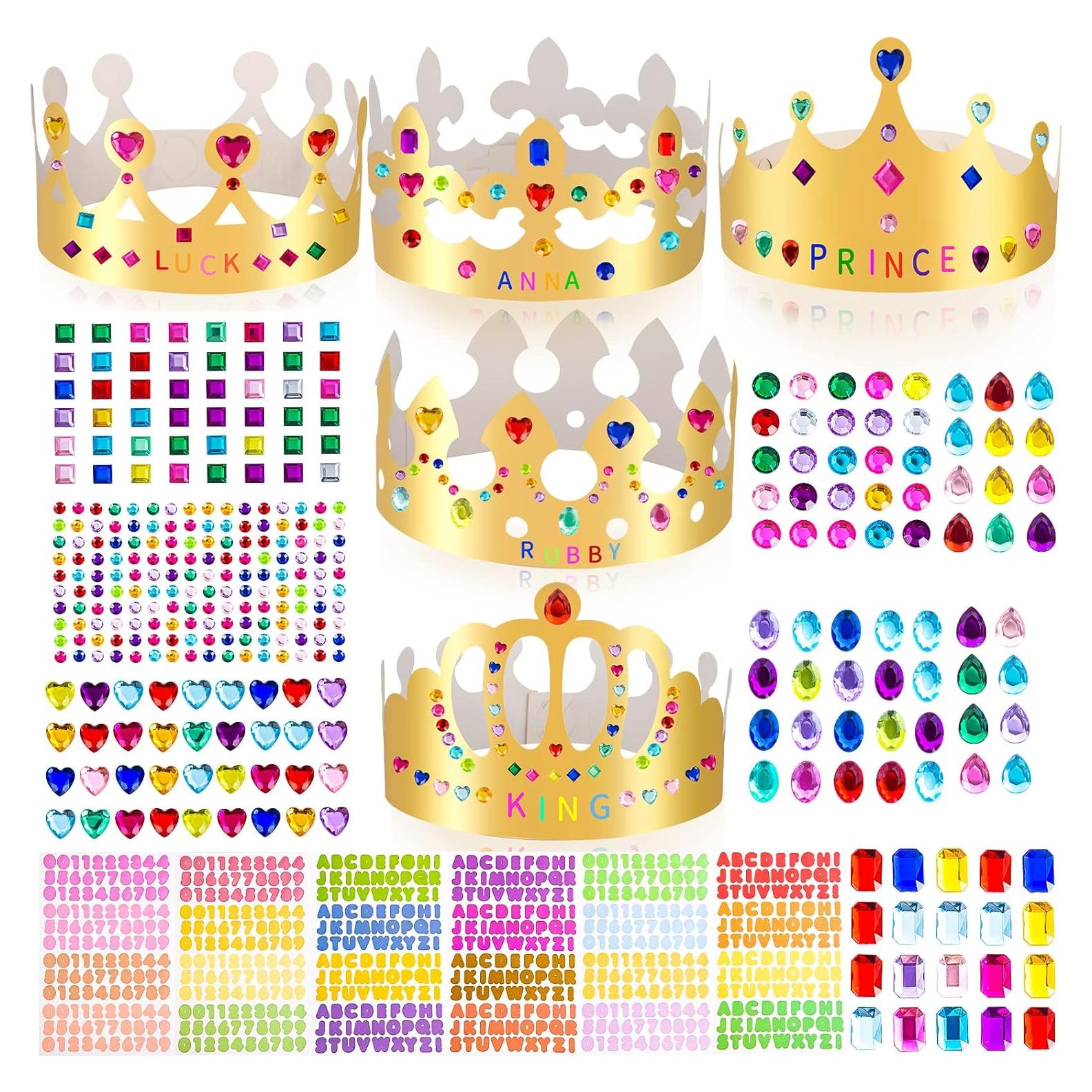 Kit de Coronas de Papel Doradas para Cumpleaños - 15 Piezas