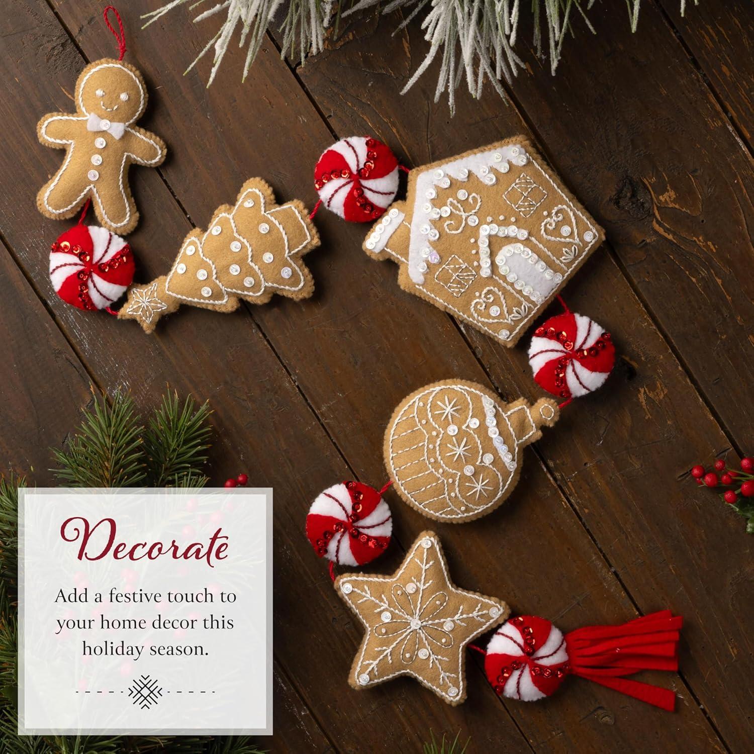 Kit de Guirnalda de Fieltro Bucilla Golosinas de Jengibre