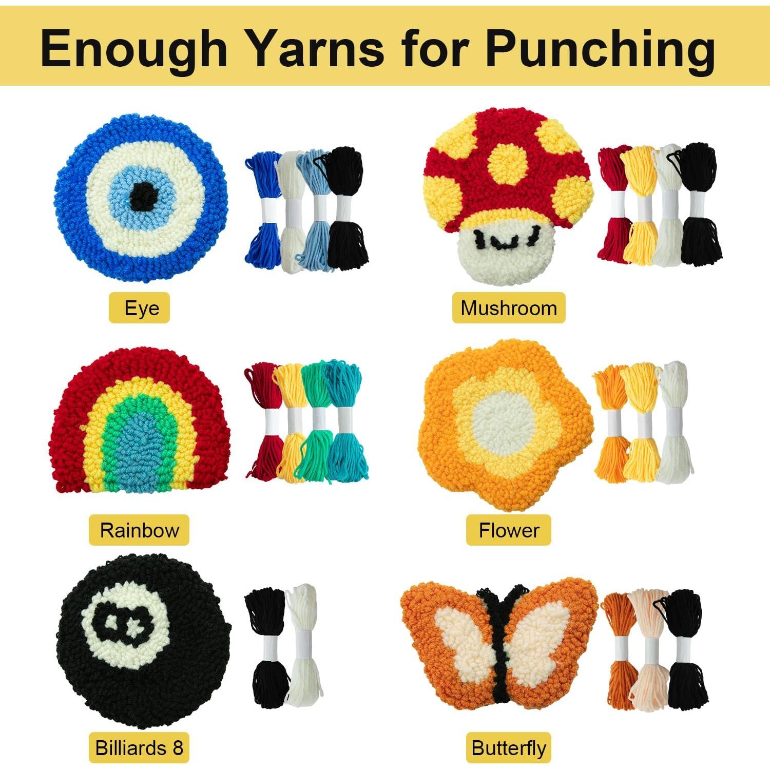 Kit de Punch Needle Anidaroel para Adultos - 6 Patrones de Posavasos