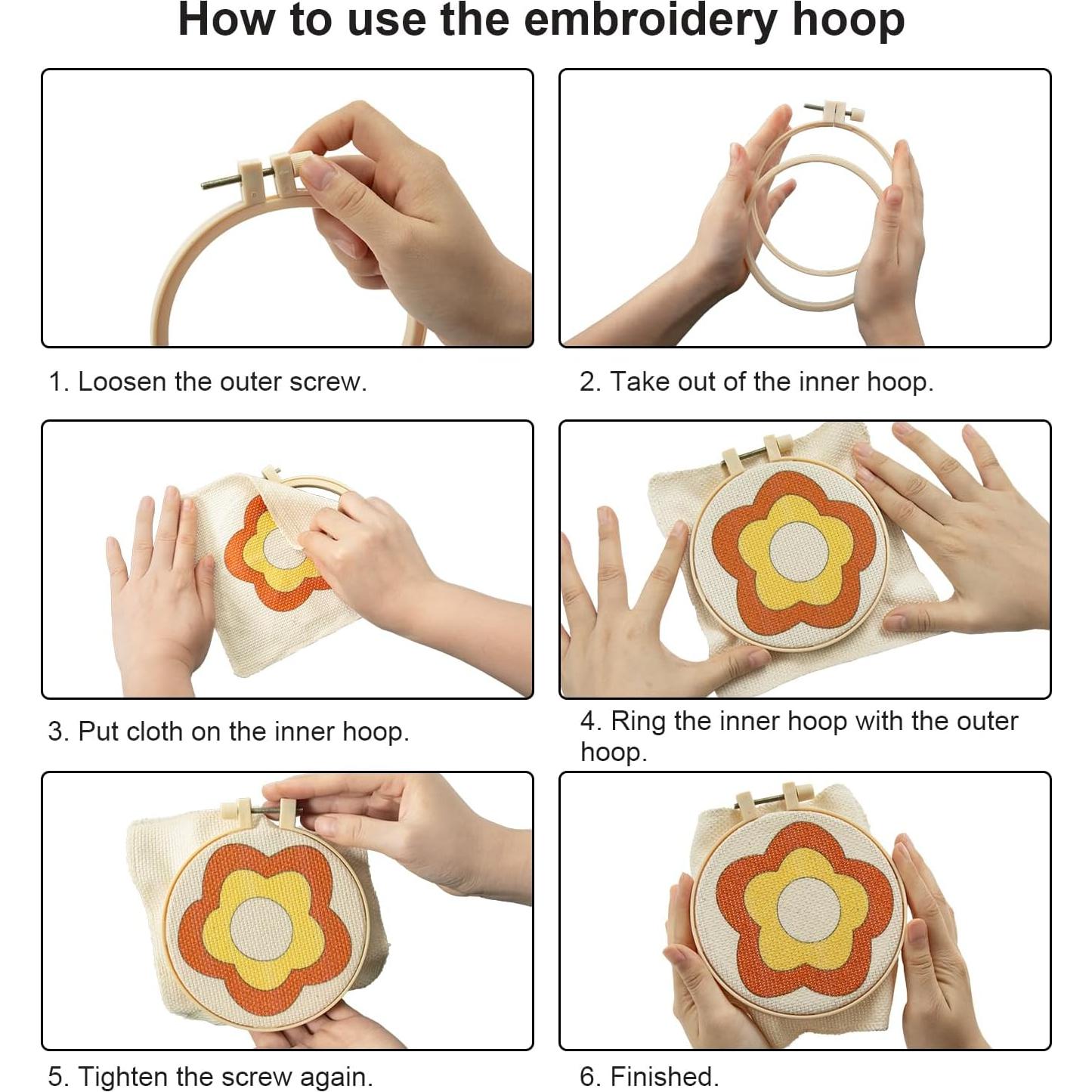 Kit de Punch Needle Anidaroel para Adultos - 6 Patrones de Posavasos