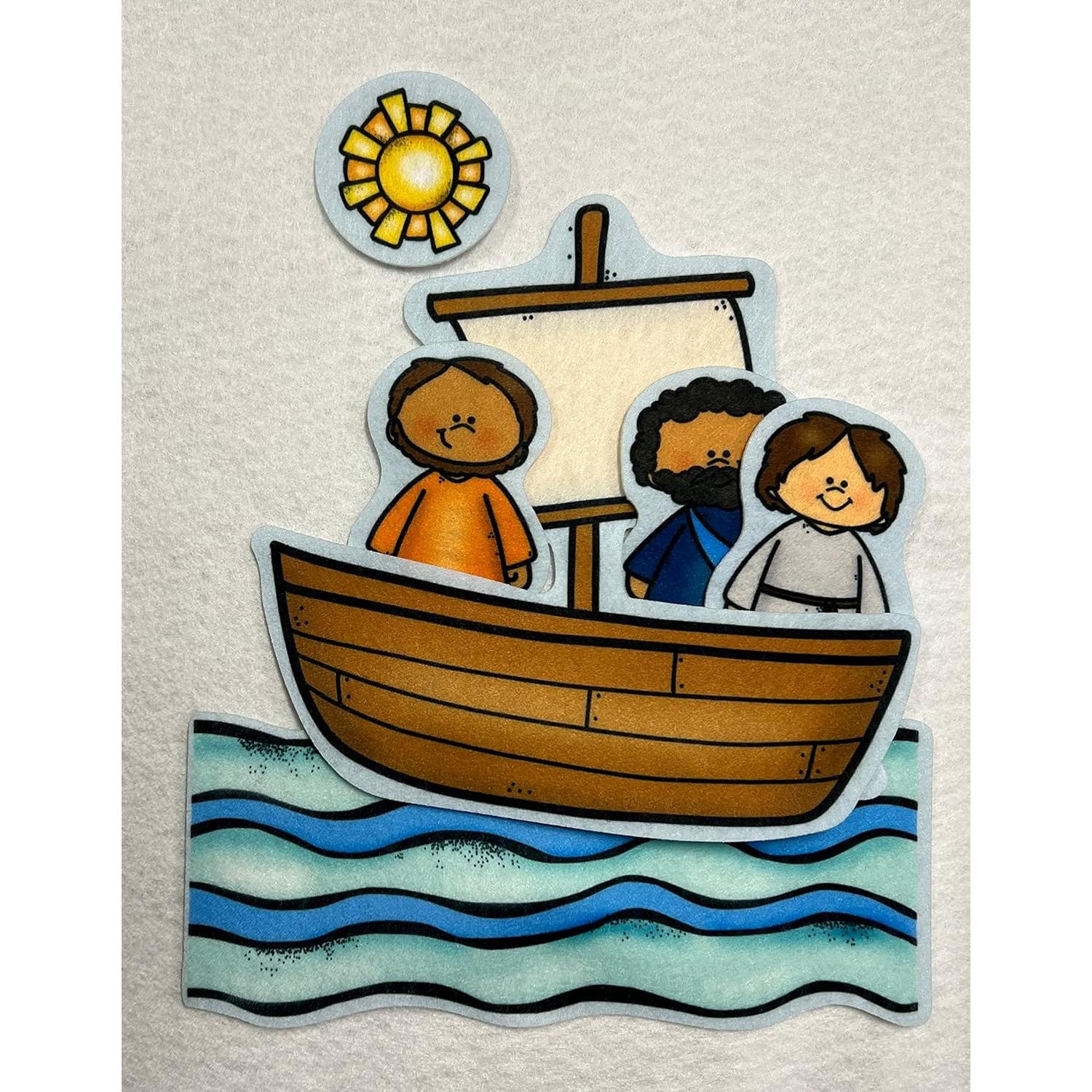 Set de Fieltro Jesus Calma La Tormenta Story Time Felts