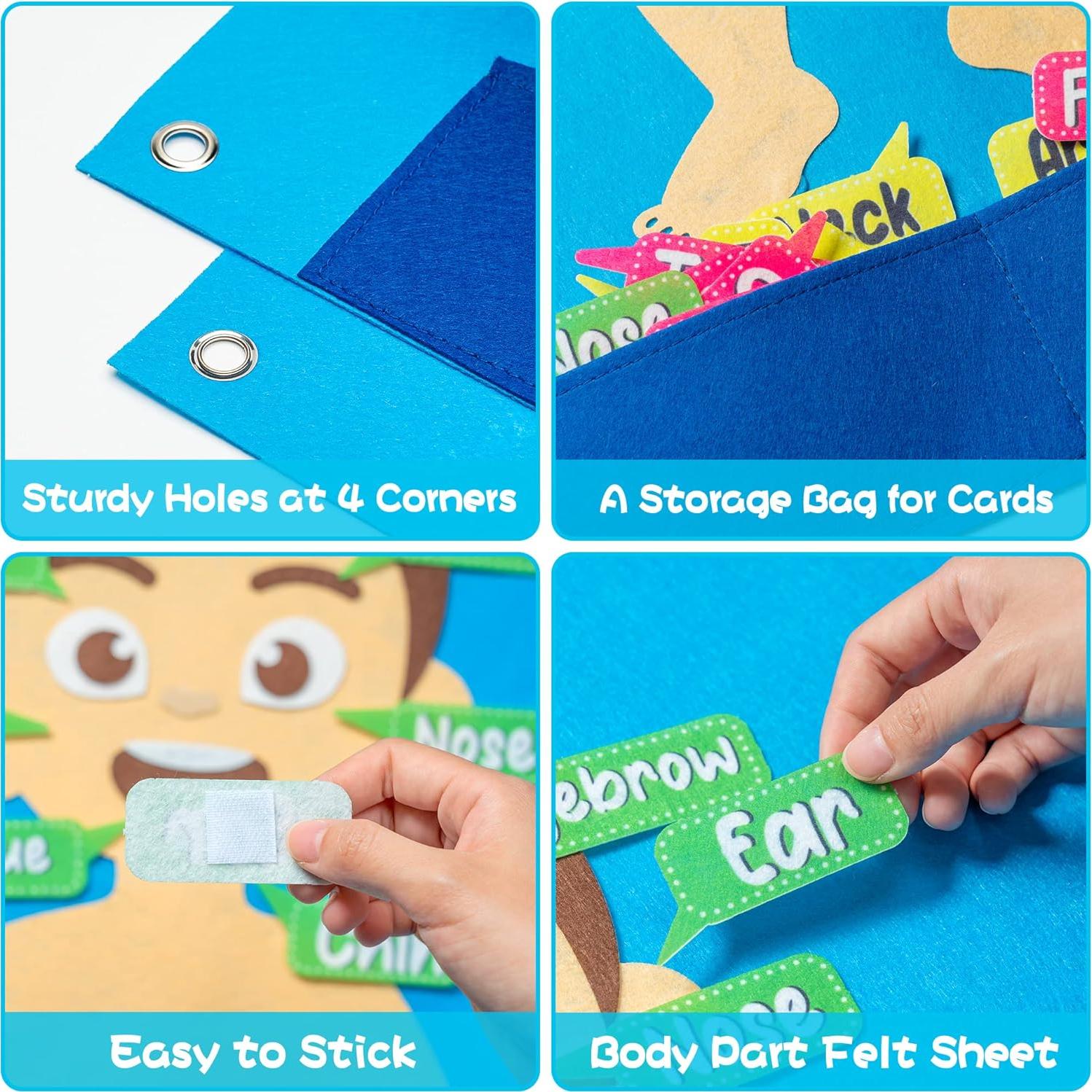 Conjunto de Aprendizaje de Partes del Cuerpo WATINC 80 Piezas