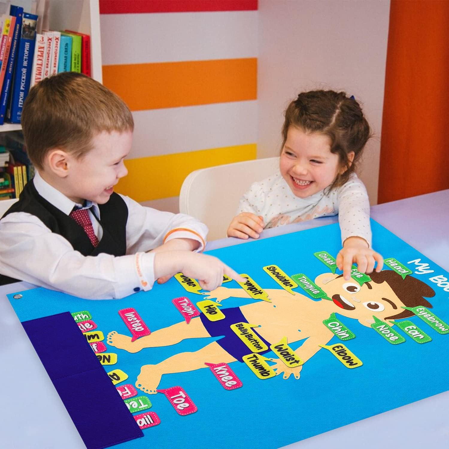 Conjunto de Aprendizaje de Partes del Cuerpo WATINC 80 Piezas