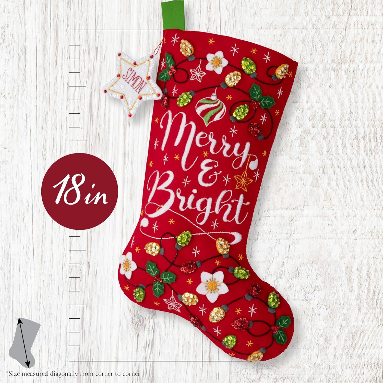 Kit de Calcetín de Fieltro Bucilla 46 cm Navidad DIY