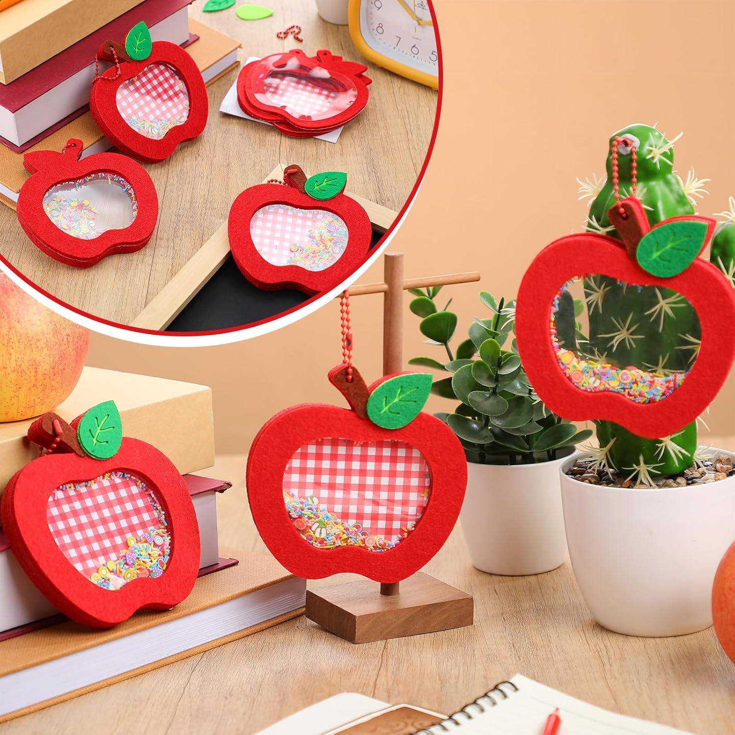 Kit de Manualidades Liliaafar 12 Piezas Llavero Manzana Rojo
