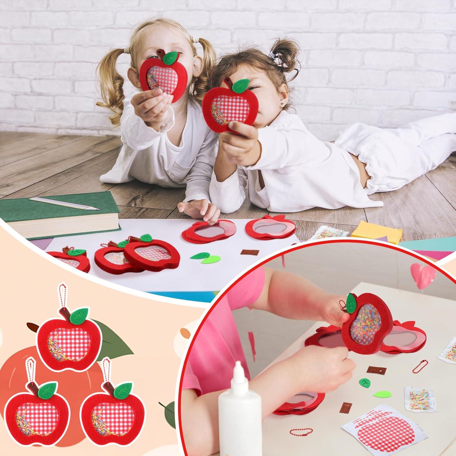 Kit de Manualidades Liliaafar 12 Piezas Llavero Manzana Rojo