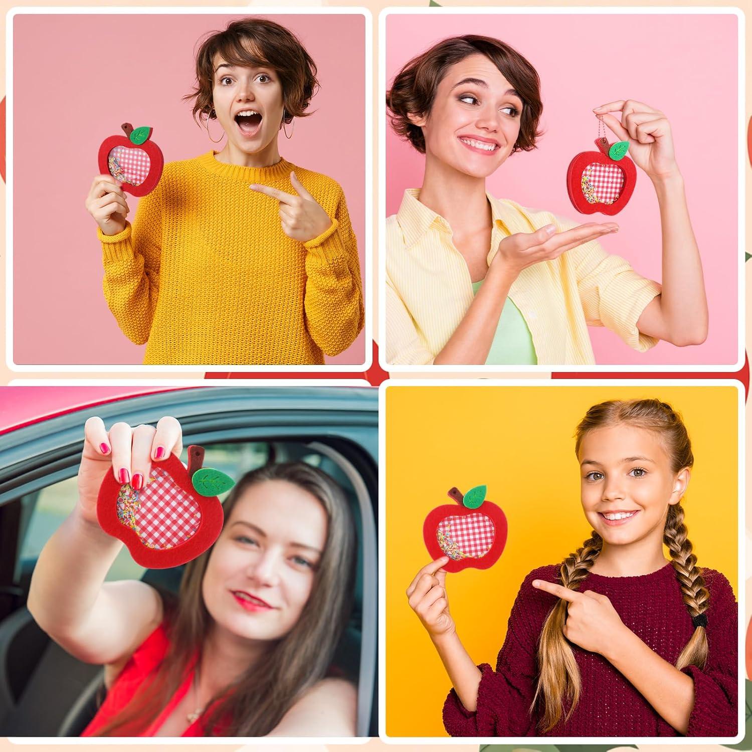 Kit de Manualidades Liliaafar 12 Piezas Llavero Manzana Rojo